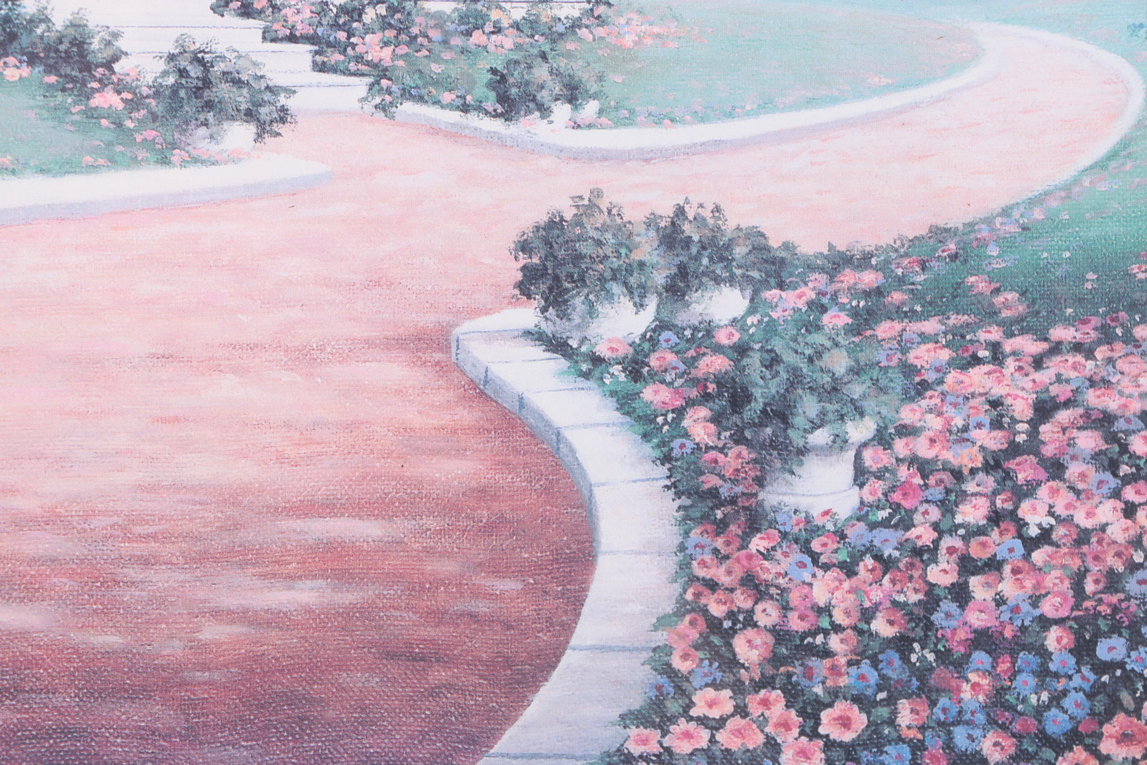 Offset Lithograph of Victorian House