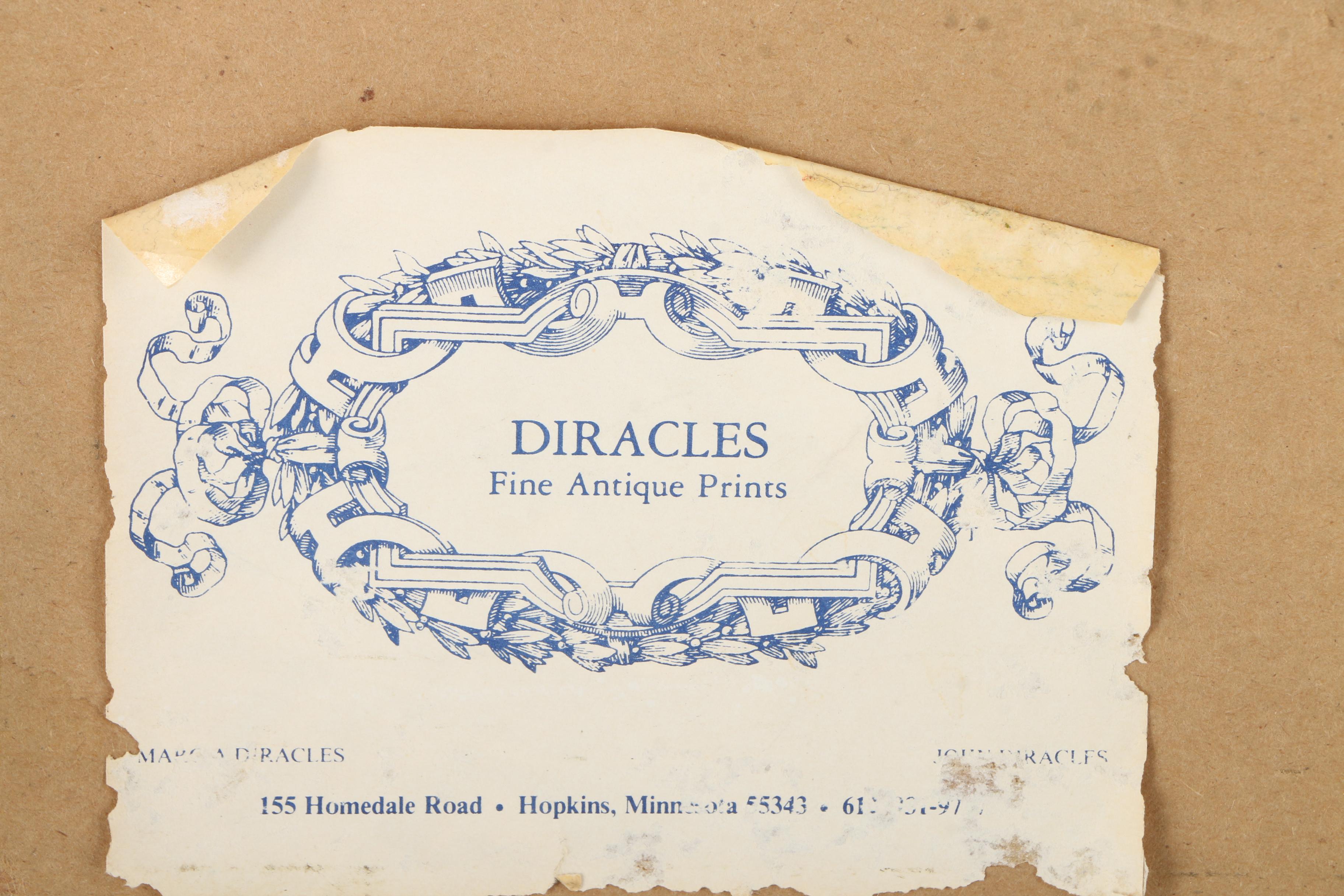 Offset Lithograph on Paper After an Engraving "Les Rosiers"