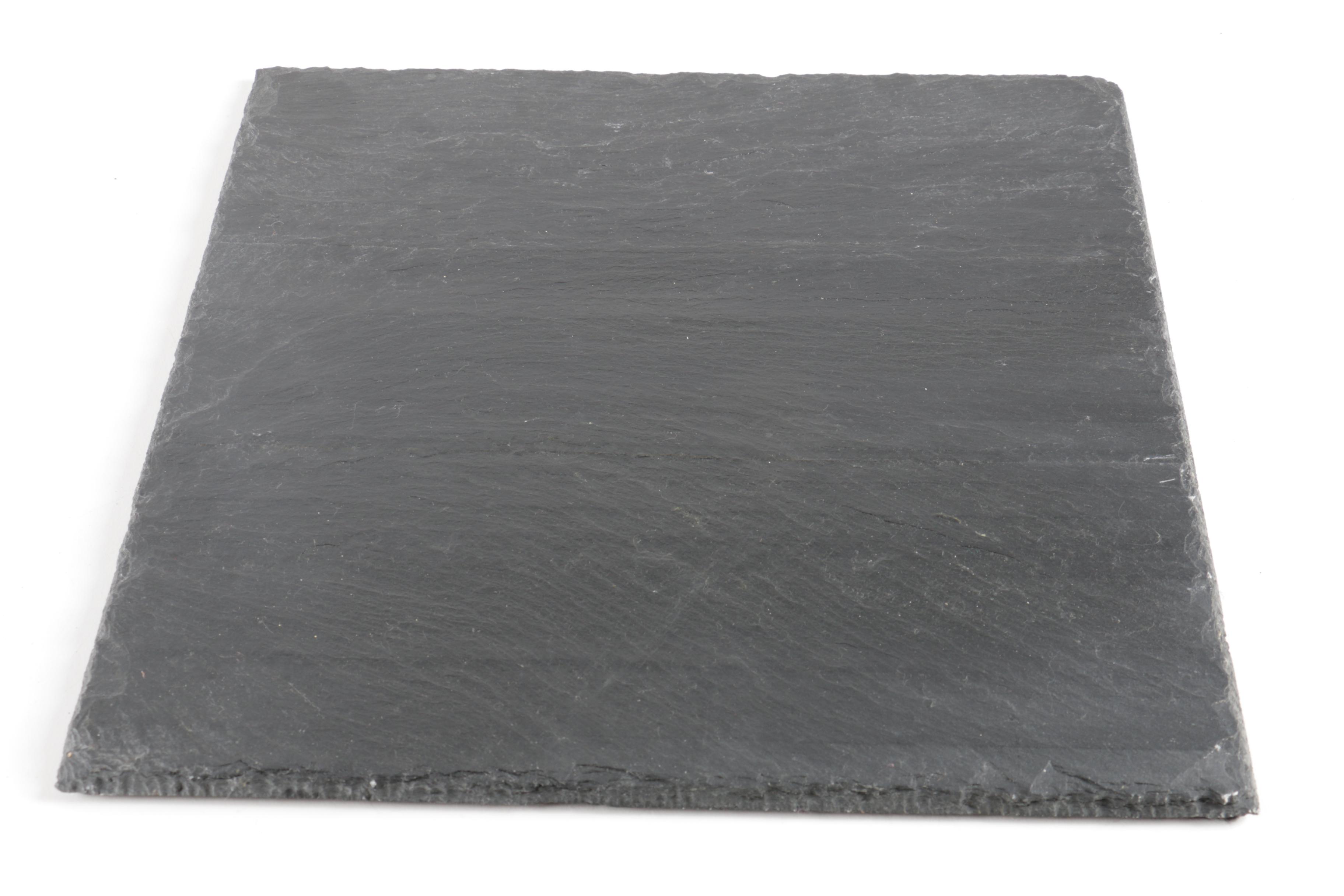 Set of Three Dark Gray Slate Tiles