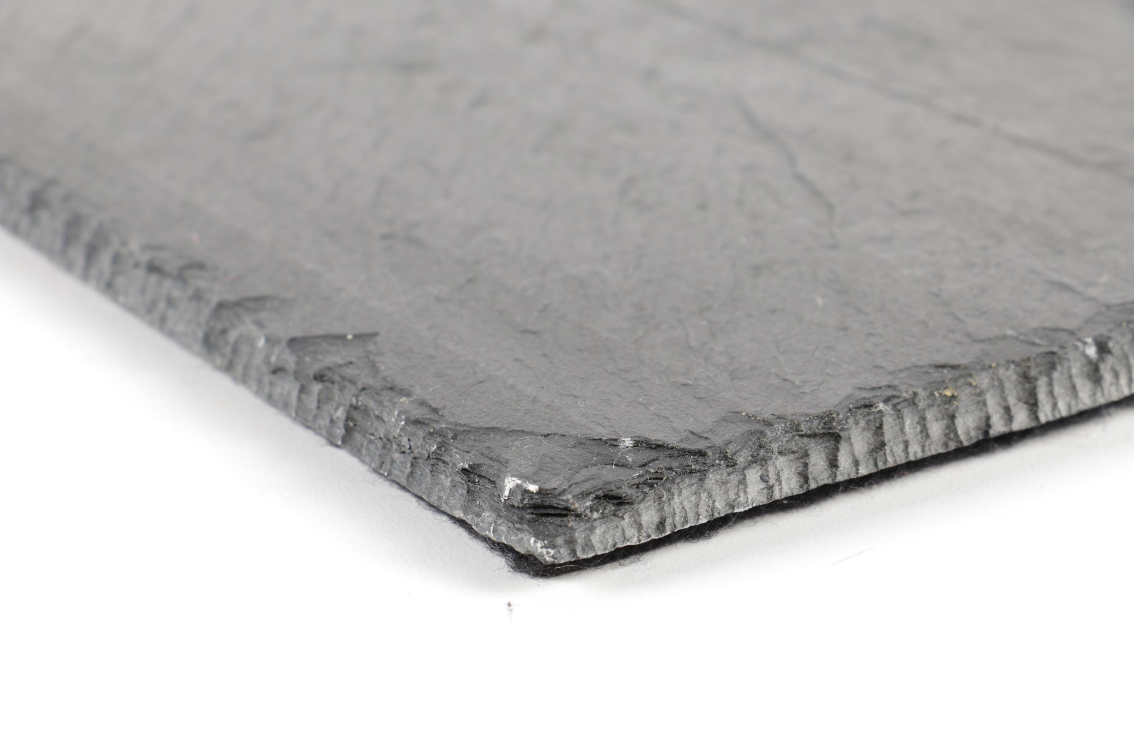 Set of Three Dark Gray Slate Tiles