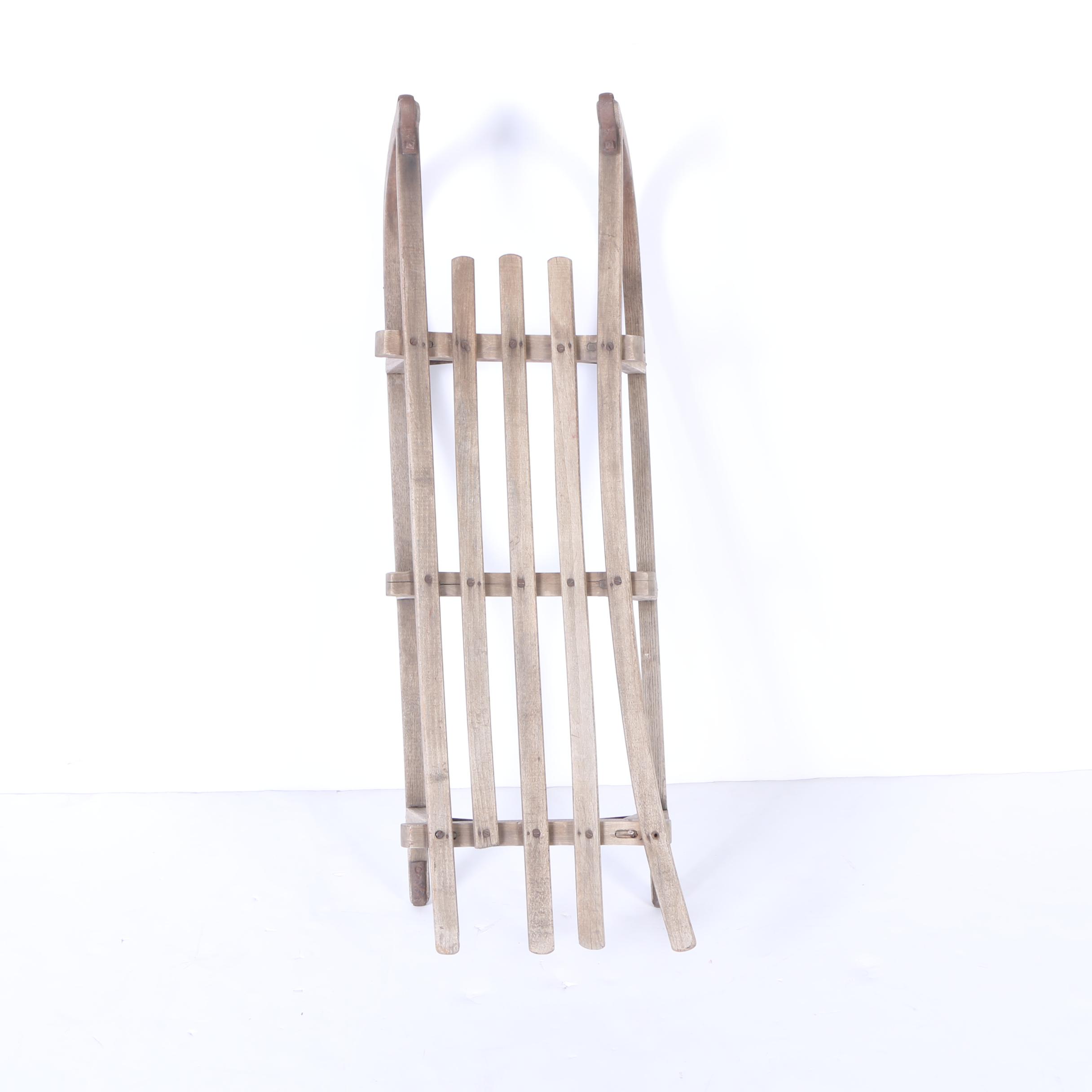 Sporthaus Vintage Wooden Sled