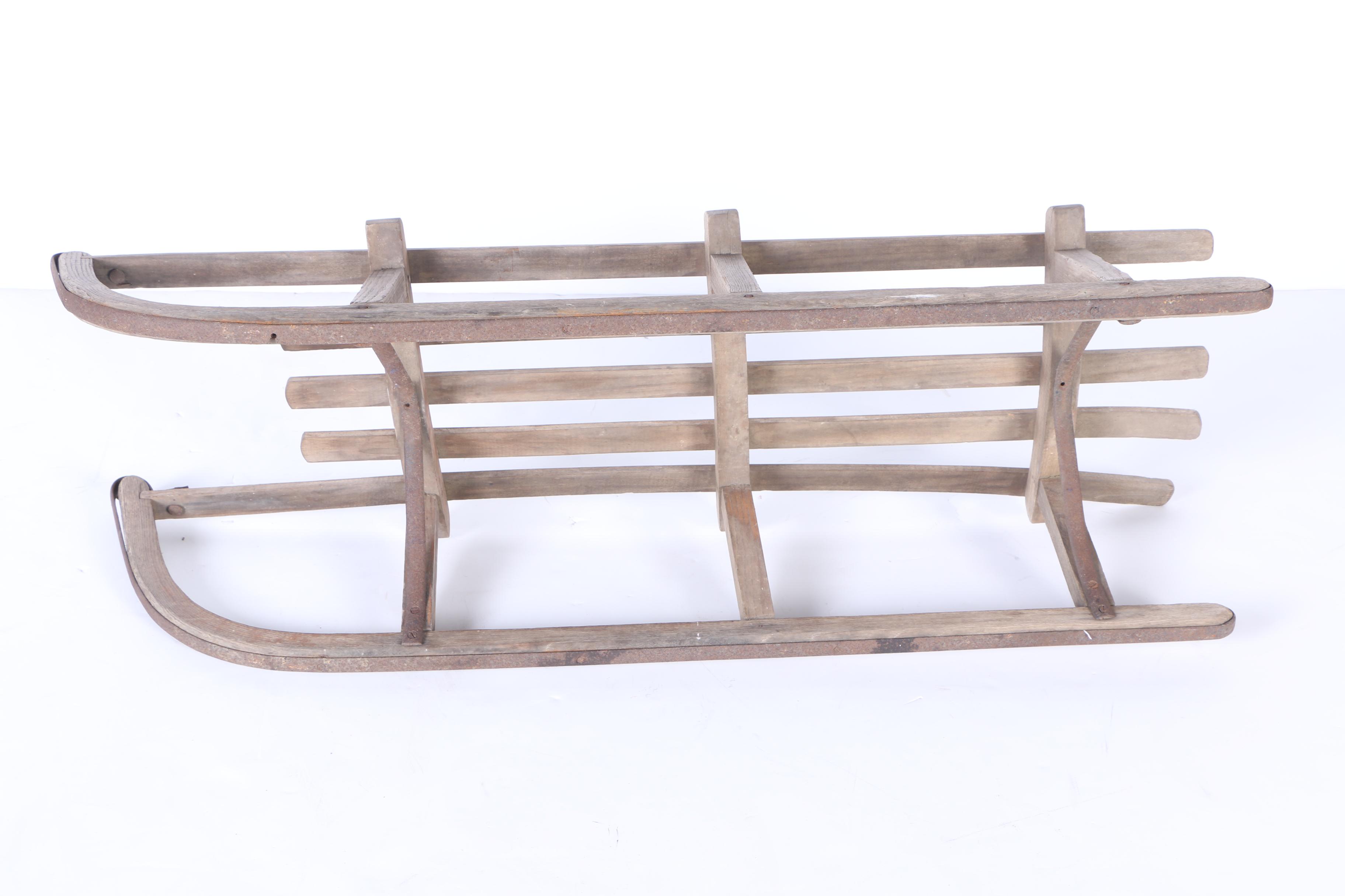 Sporthaus Vintage Wooden Sled