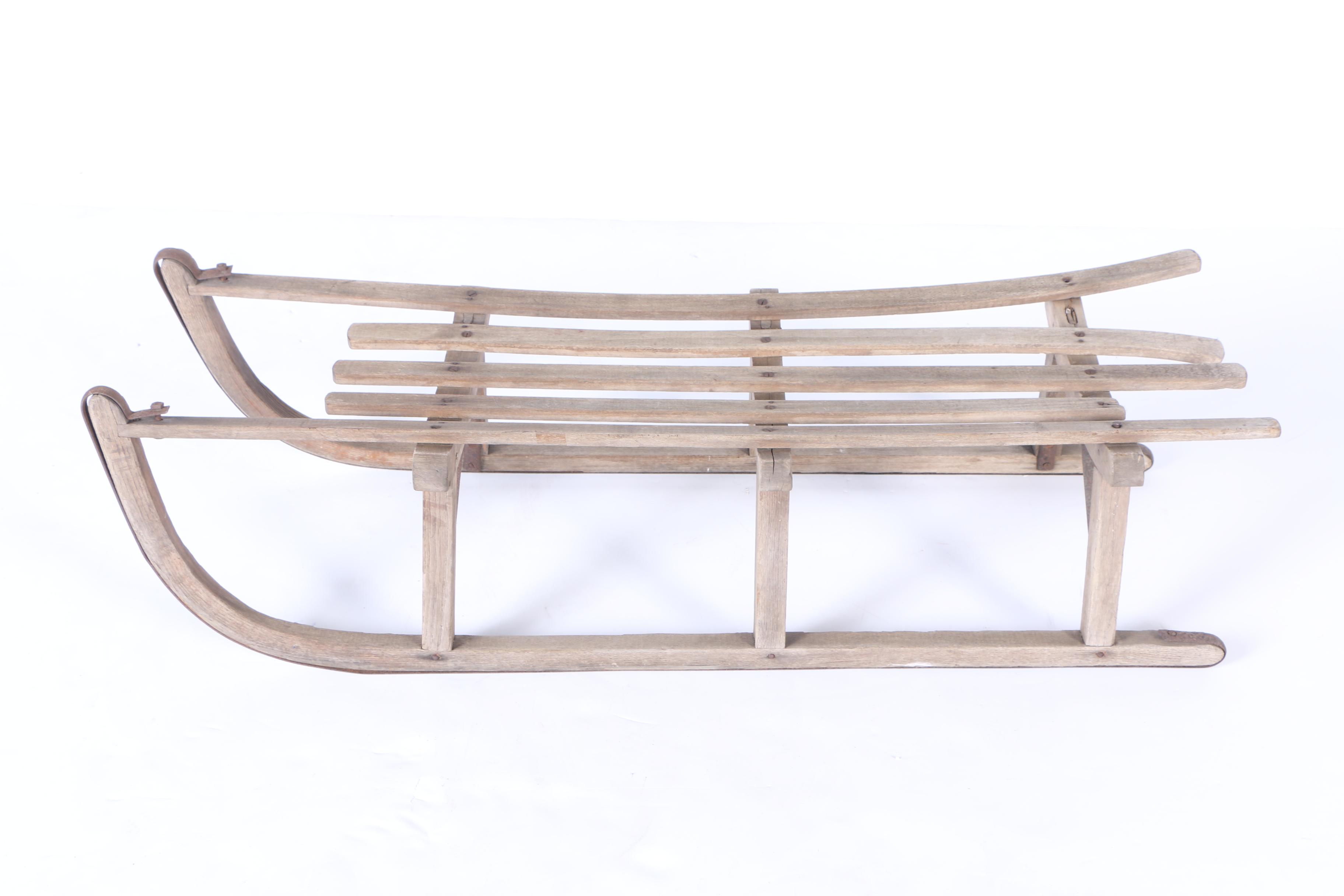 Sporthaus Vintage Wooden Sled