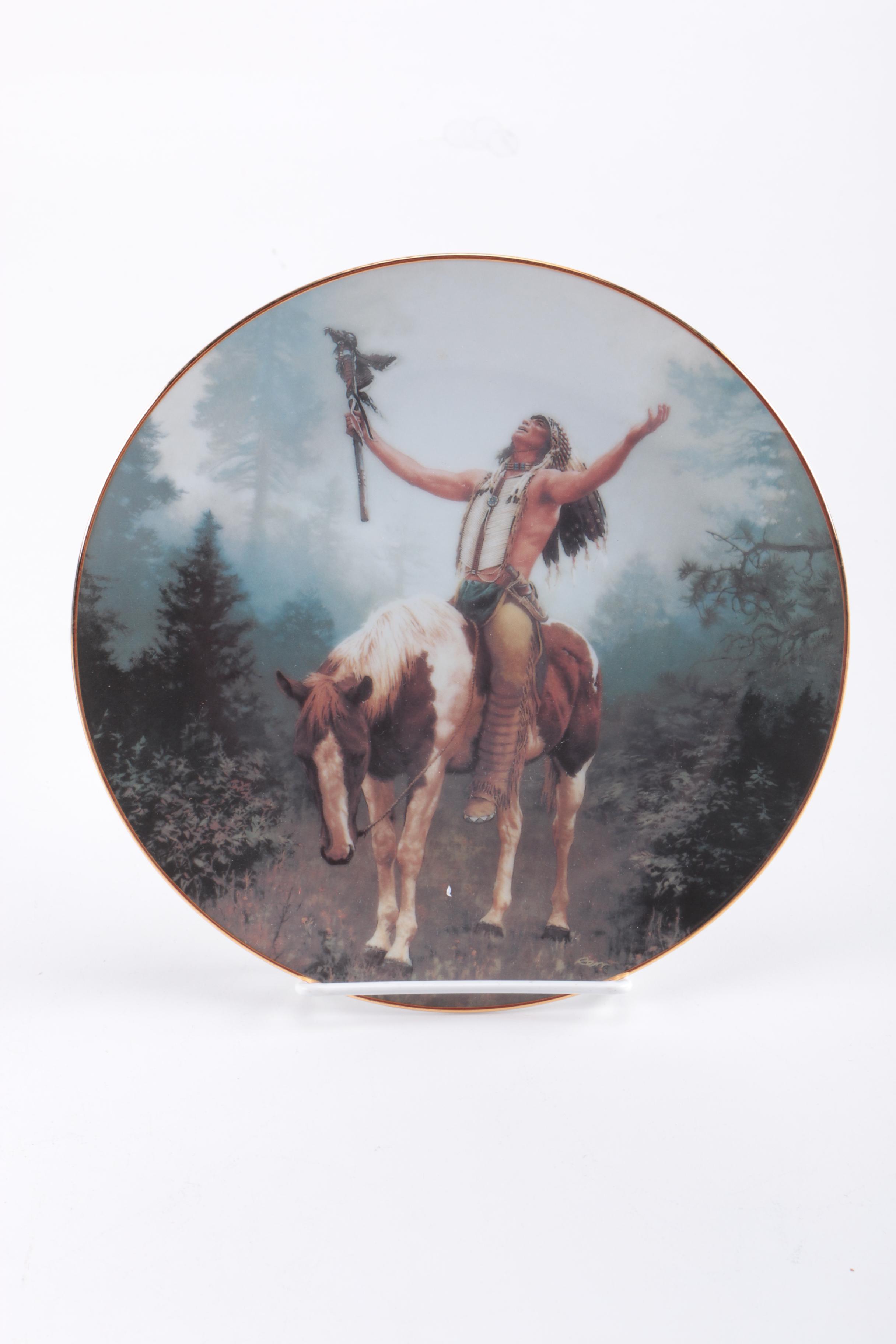 Assorted Collectible Plates and Mugs Featuring Norman Rockwell