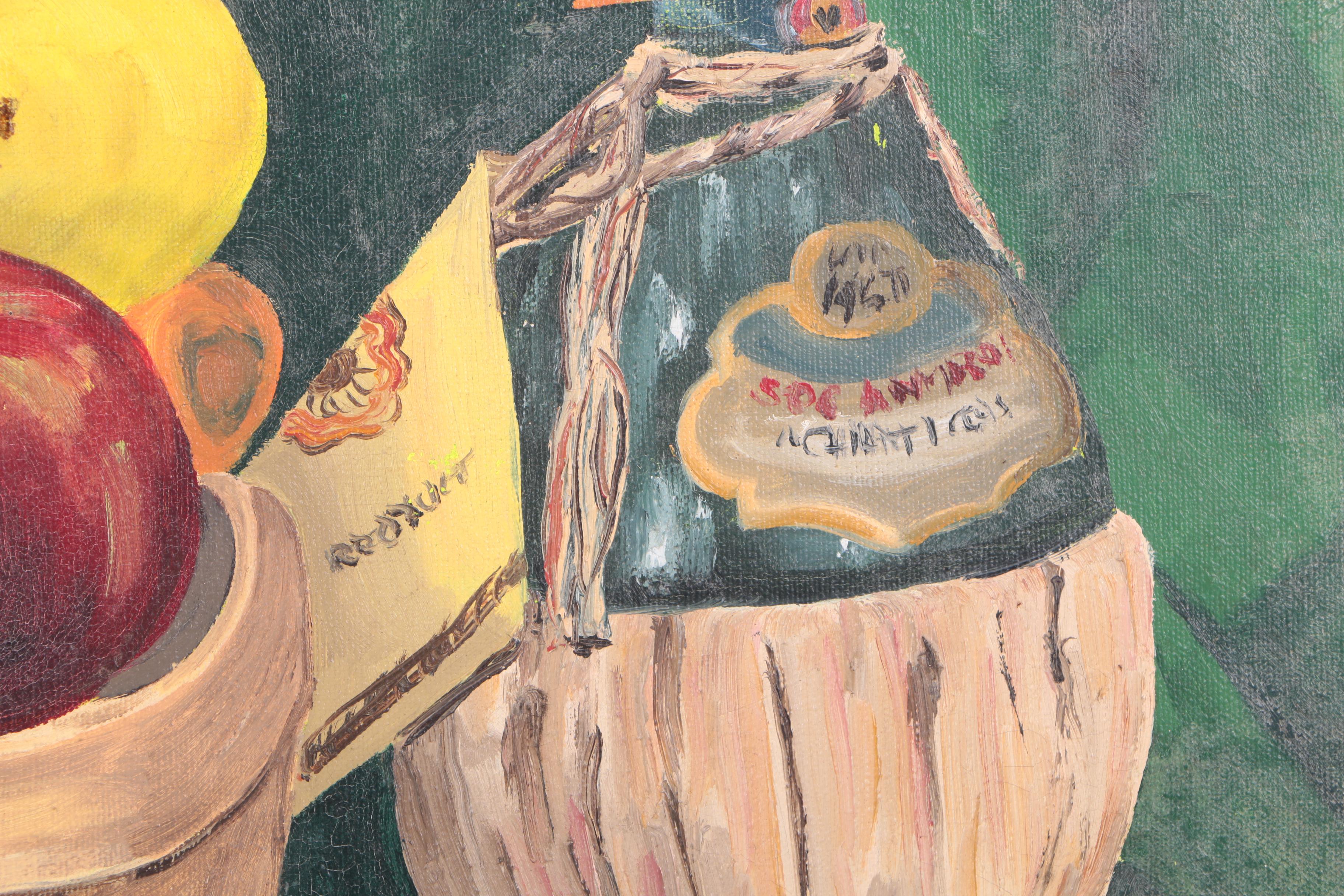 A. Gordon Acrylic Still Life Painting of Vegetables