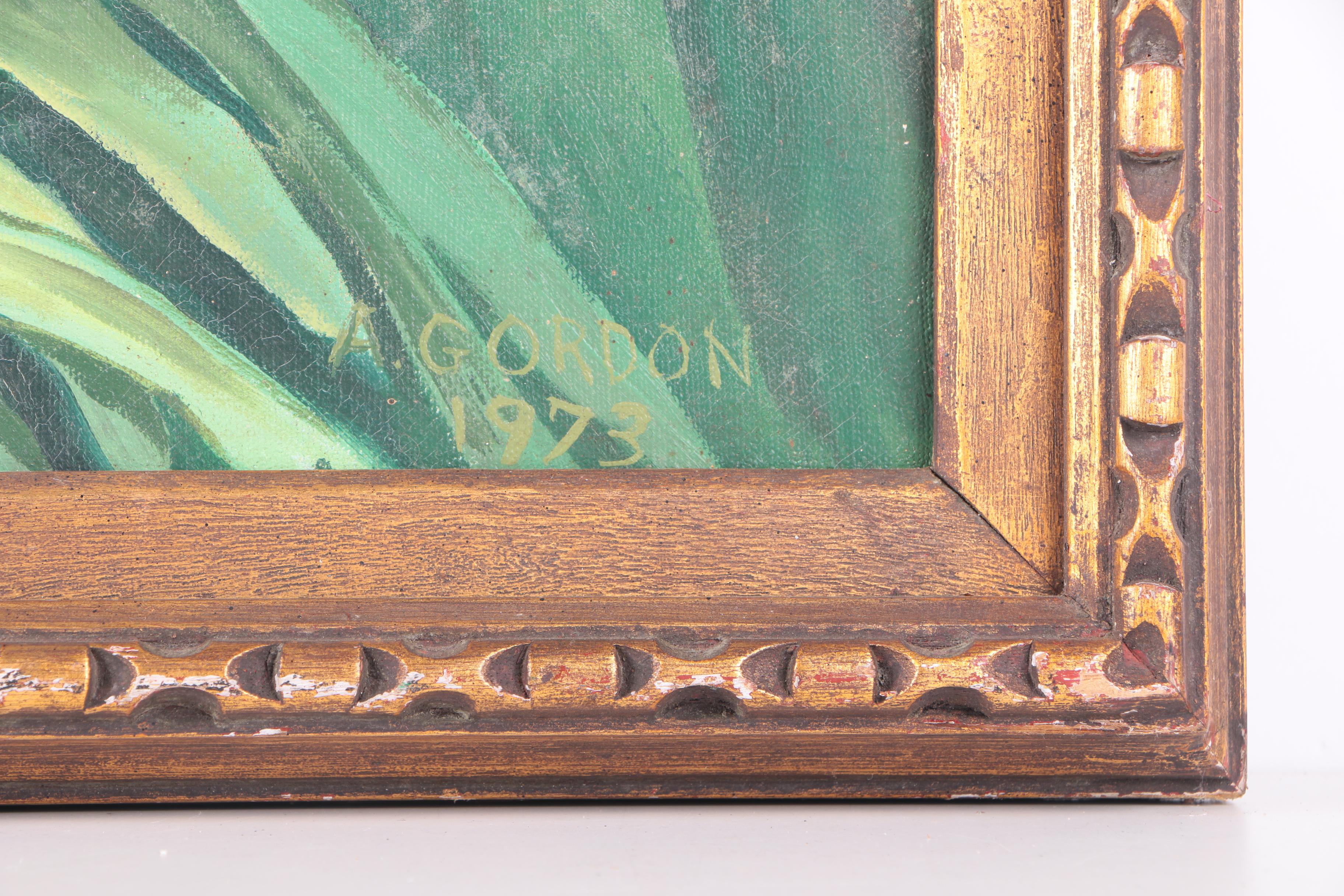 A. Gordon Acrylic Still Life Painting of Vegetables