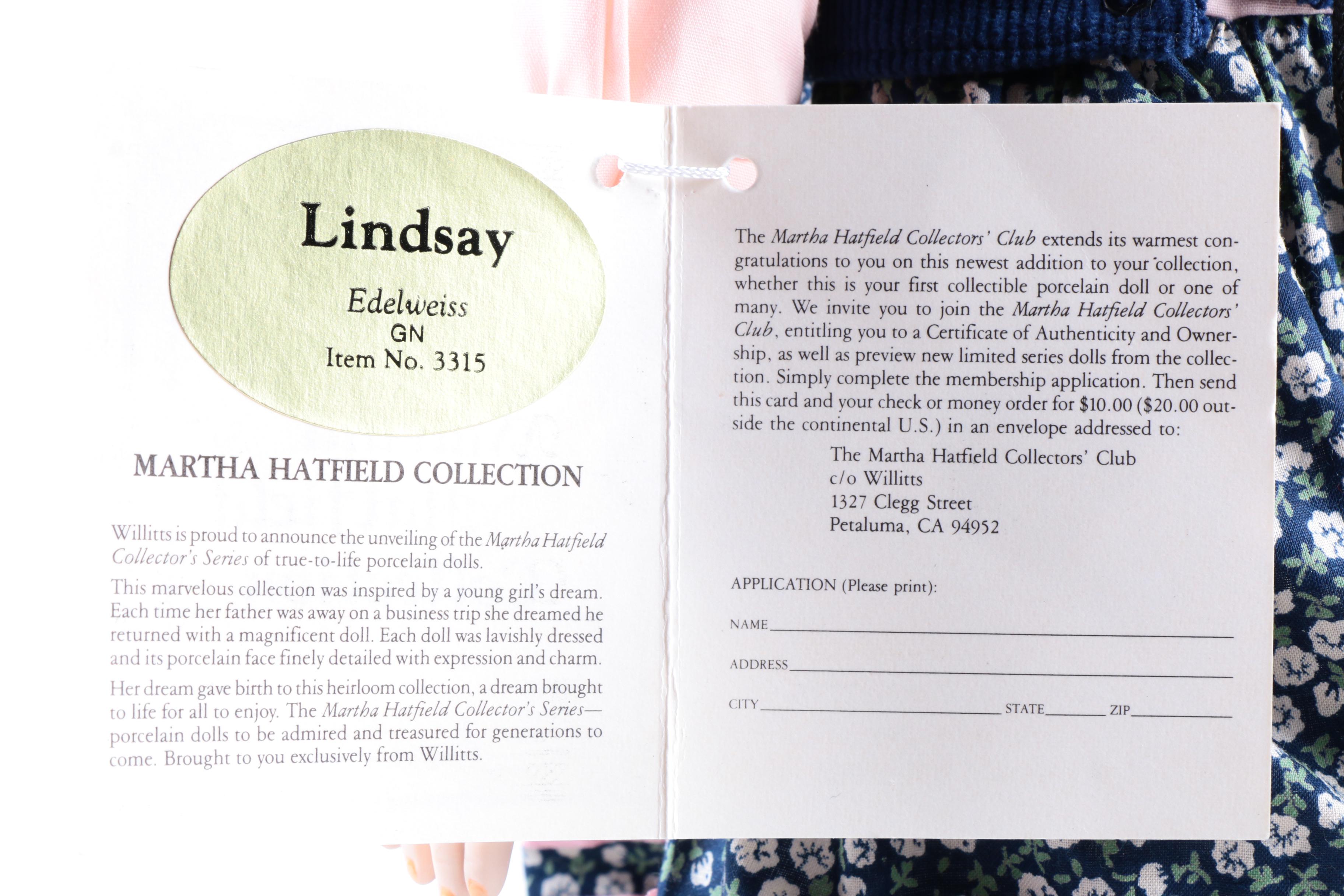 Musical Martha Hatfield Collection Porcelain Musical Dolls