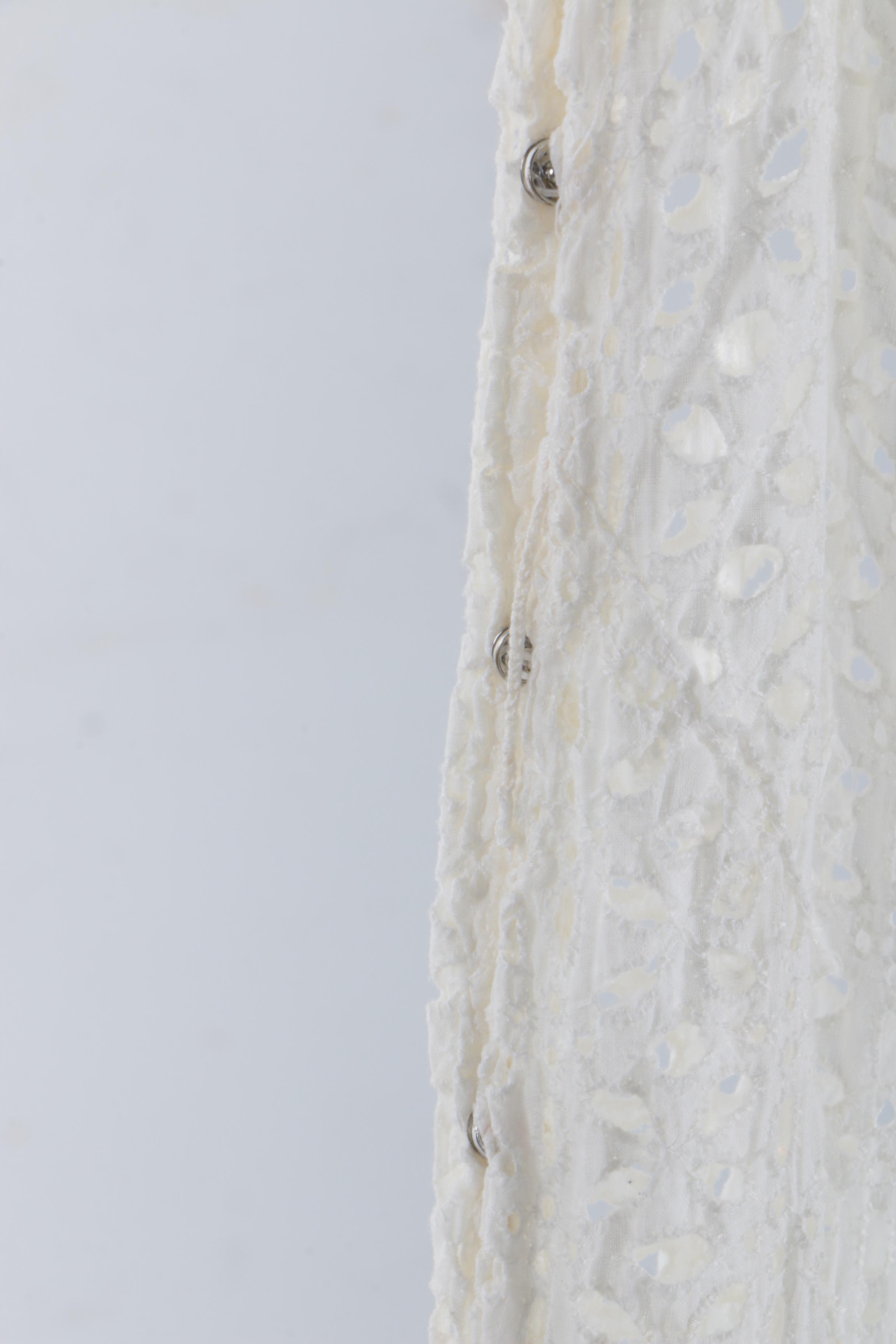 Vintage White Cotton Eyelet Dress