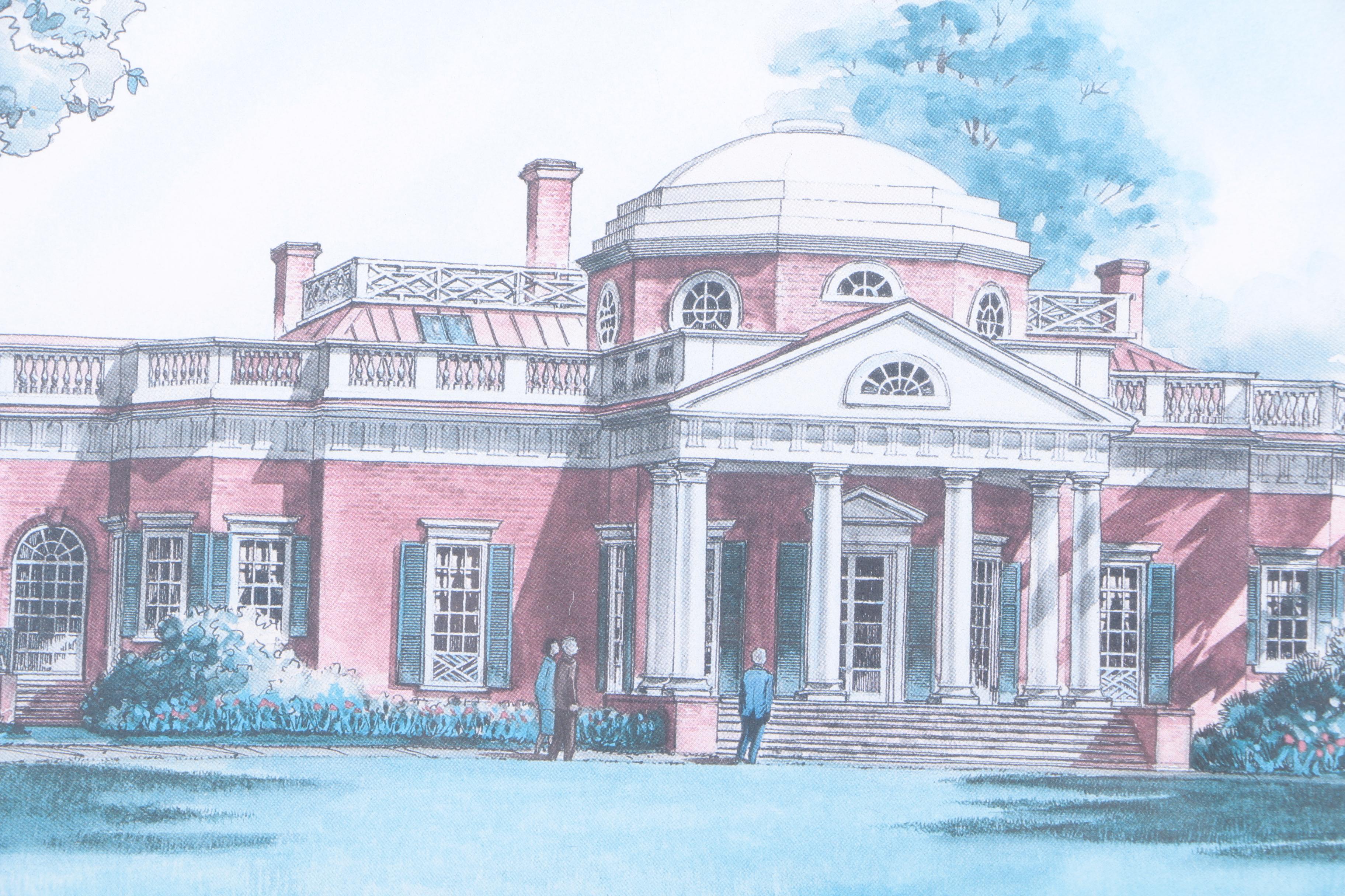 Don Cannavaro Limited Edition Offset Lithograph "Monticello"