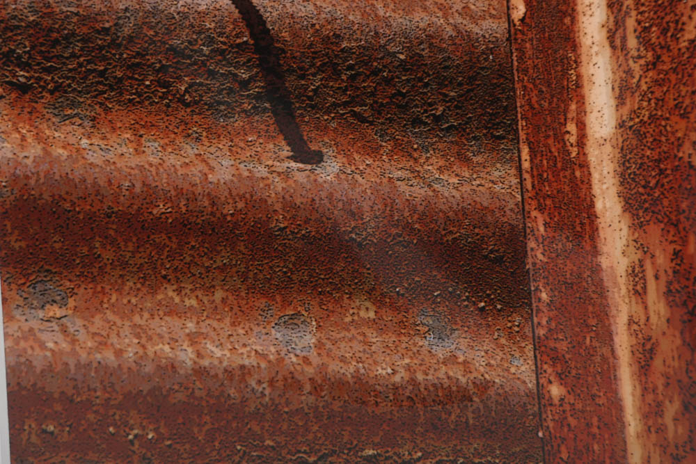 Pair of Ed Behrens Digital Photographs "Rusty Metal" and "Metal Sculpture"