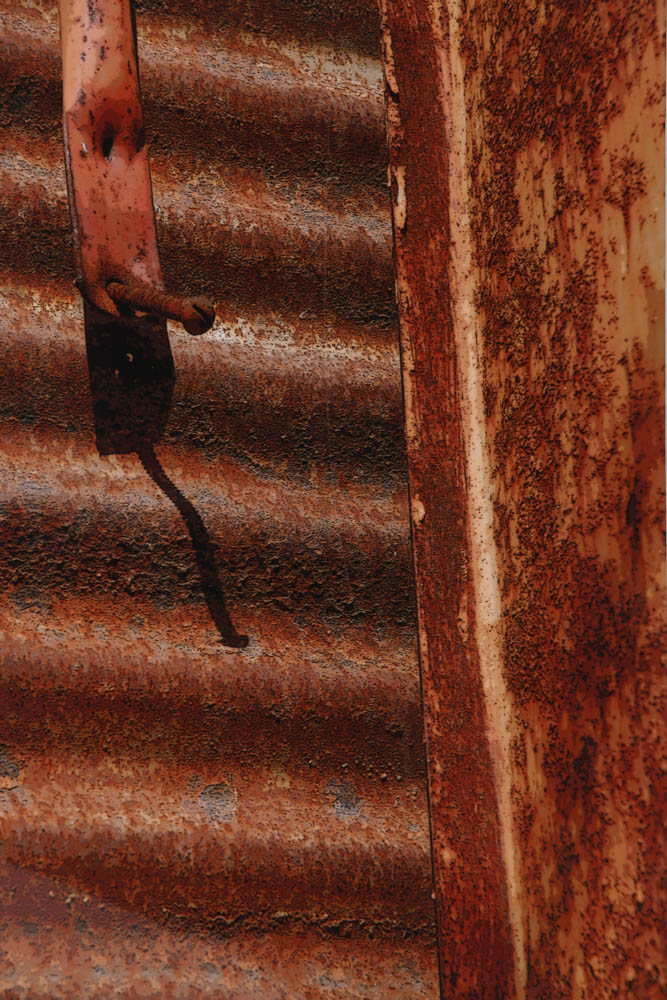 Pair of Ed Behrens Digital Photographs "Rusty Metal" and "Metal Sculpture"