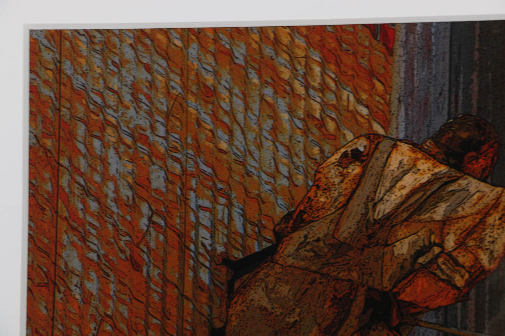 Pair of Ed Behrens Digital Photographs "Rusty Metal" and "Metal Sculpture"