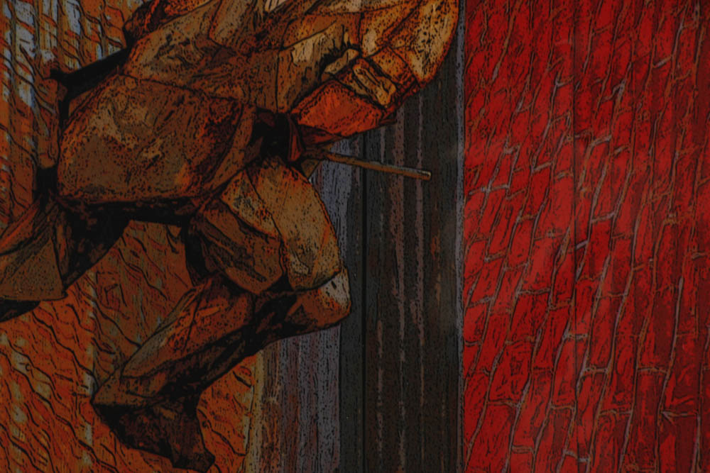 Pair of Ed Behrens Digital Photographs "Rusty Metal" and "Metal Sculpture"