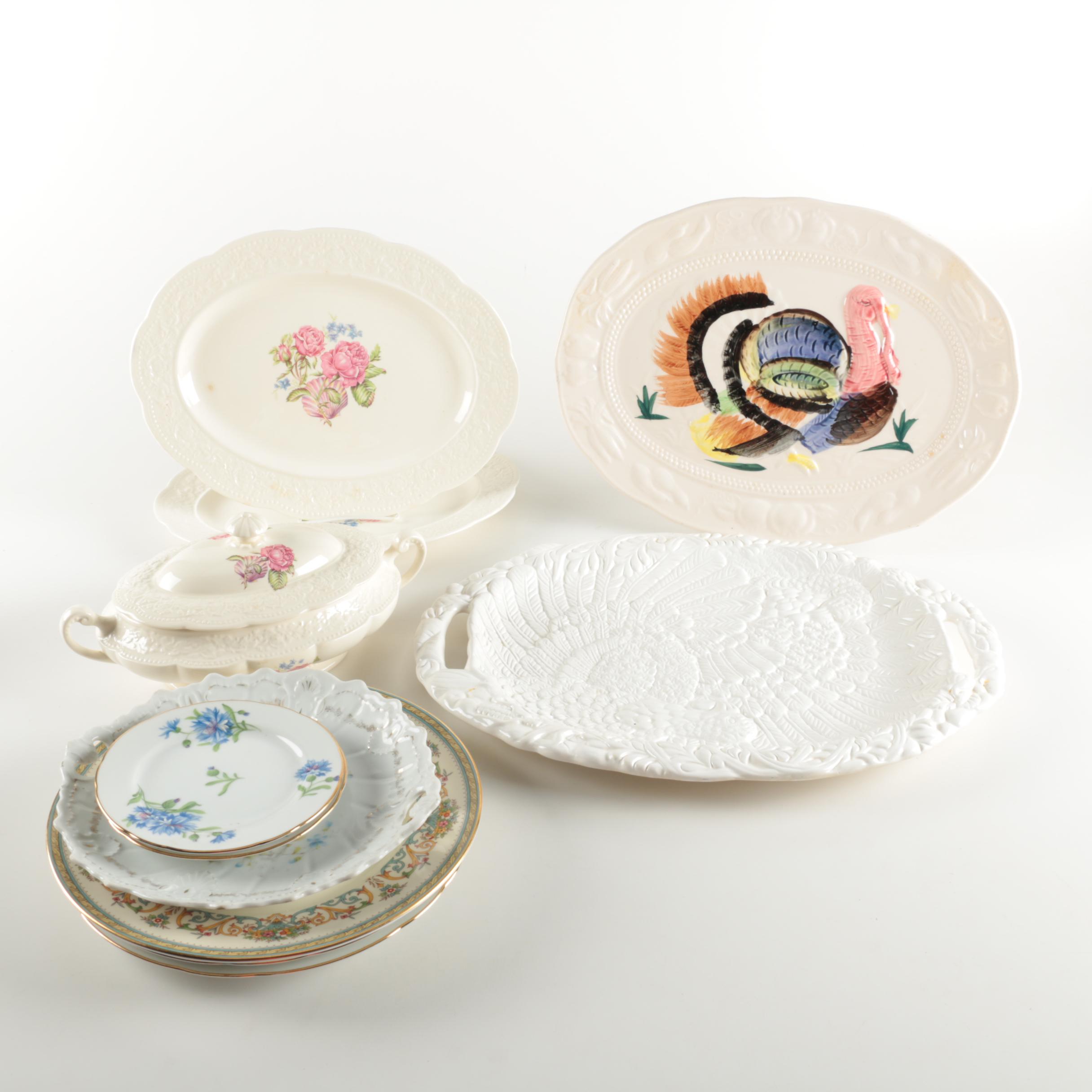 Dinner Serveware Pieces with Edwin M. Knowles