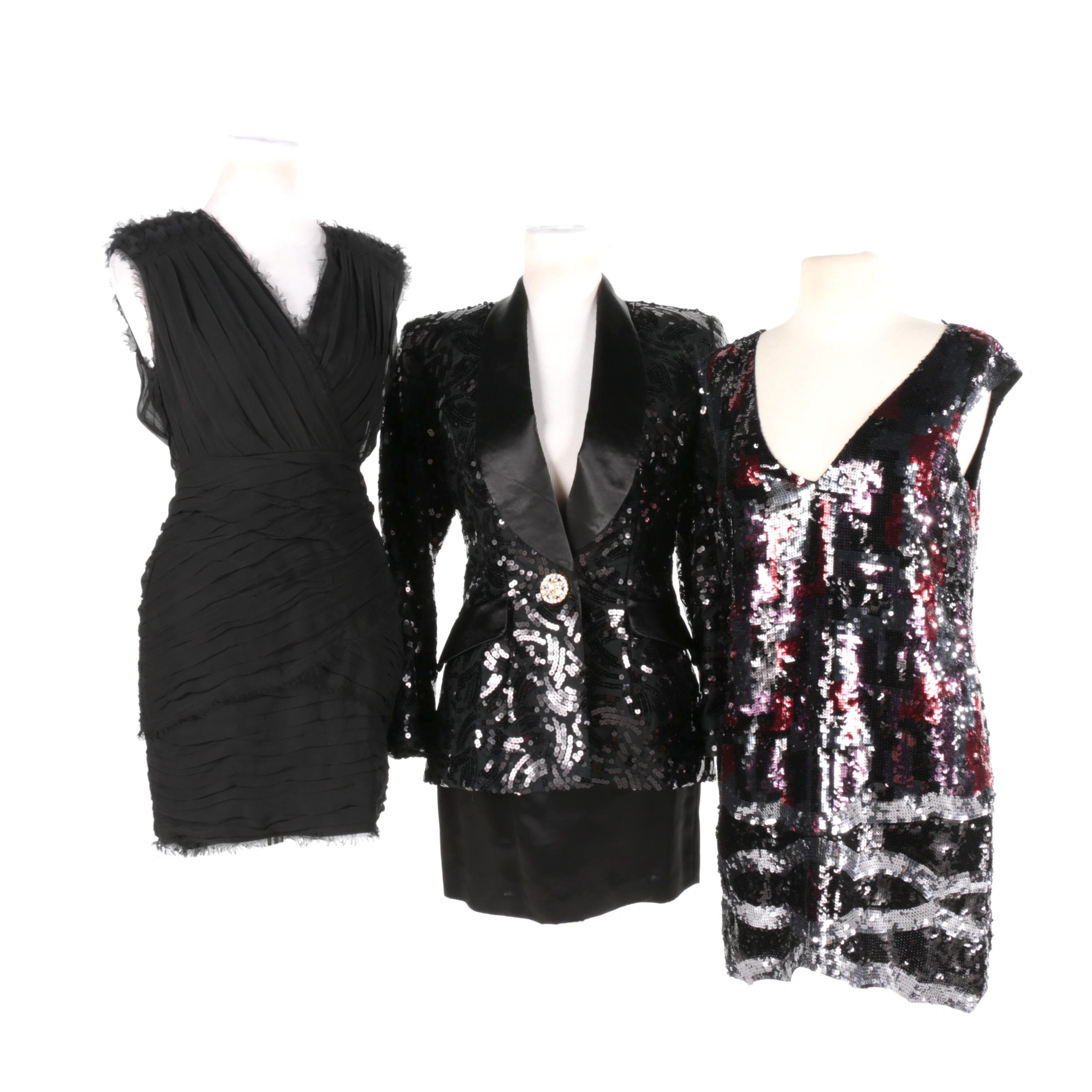 Women's Black Evening Wear Featuring Leonard Cezair Couture