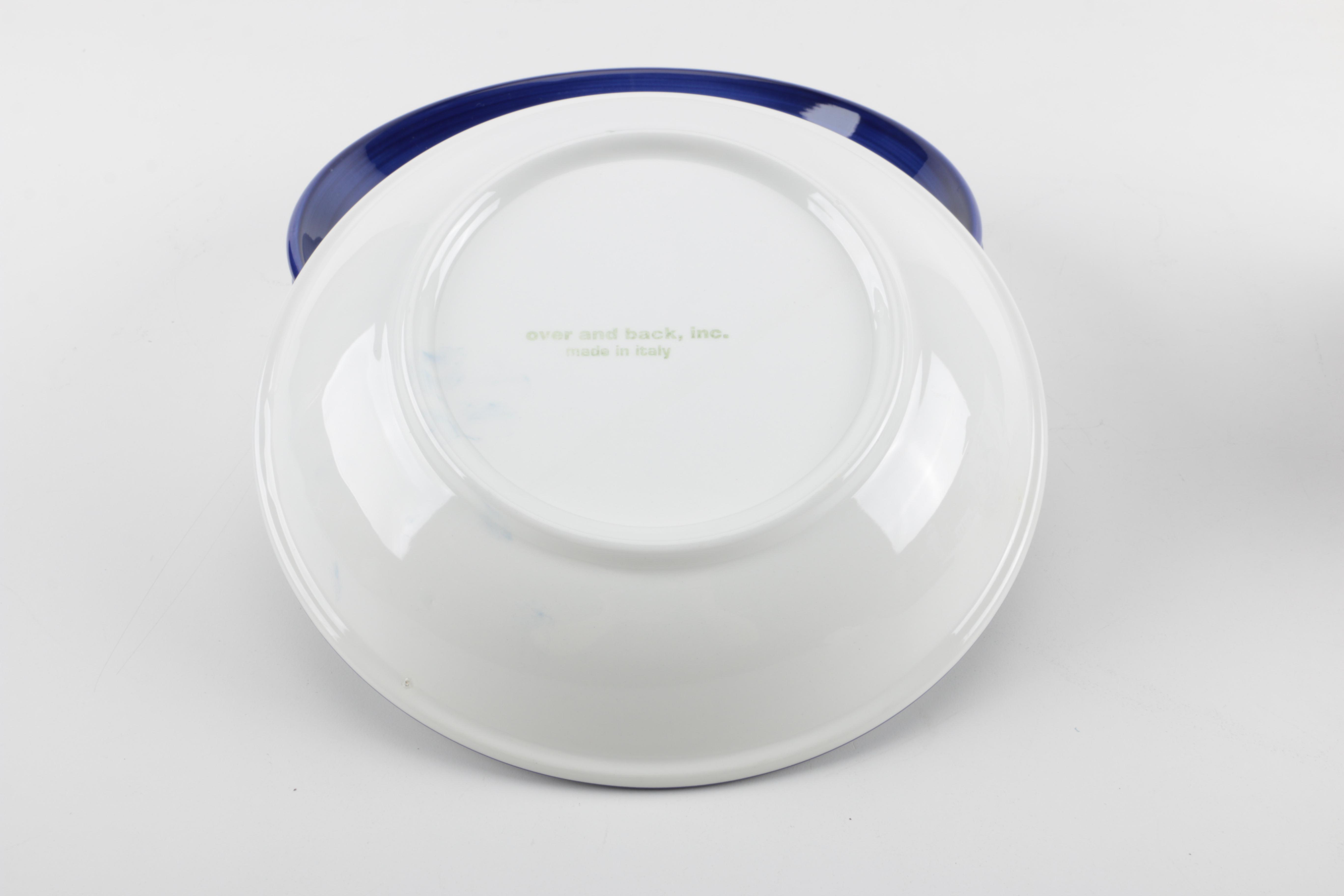 Blue and White Tableware Featuring Over and Back, Inc