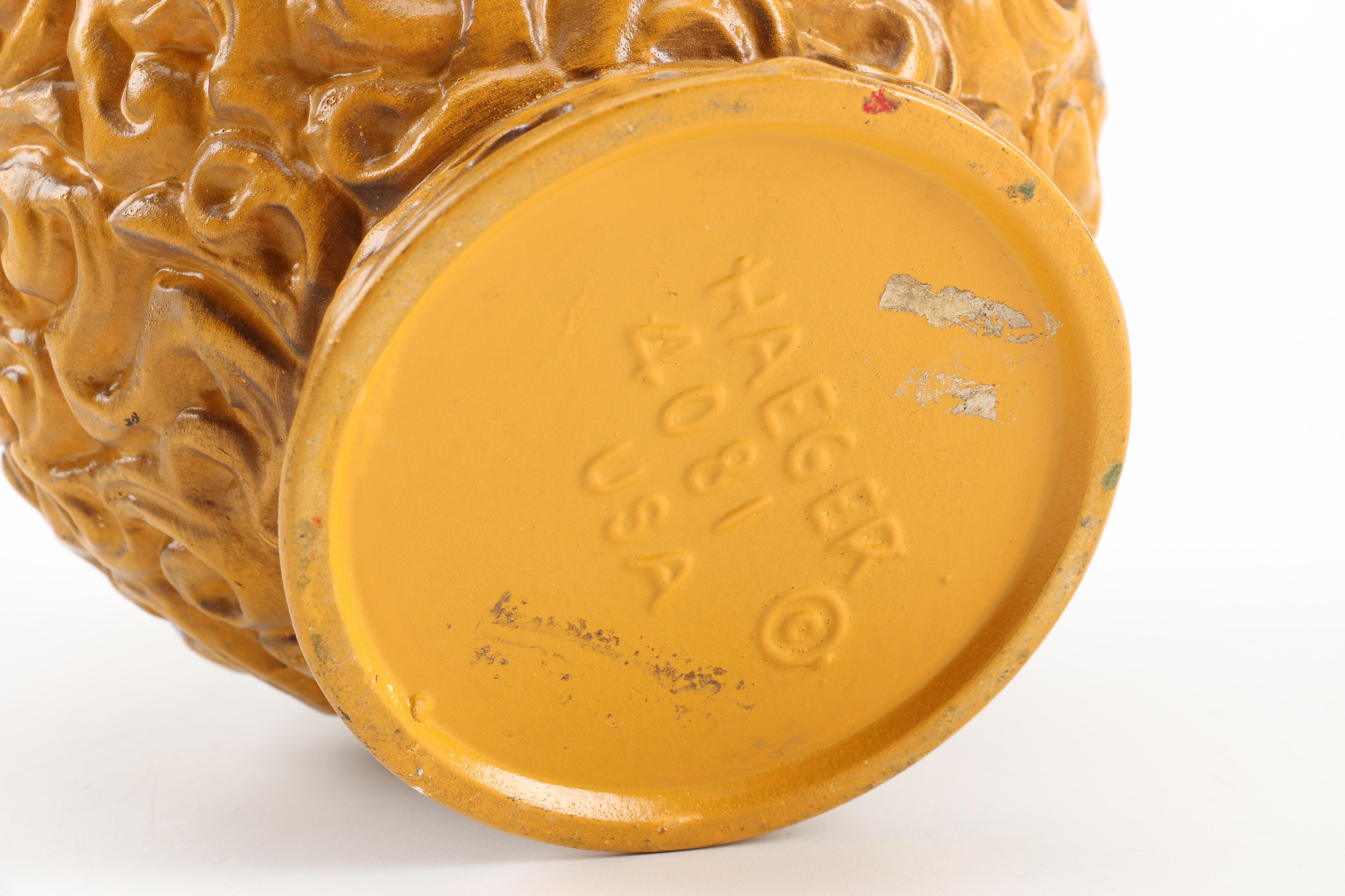 Brass Toned Decor including Haegar Pottery Vase