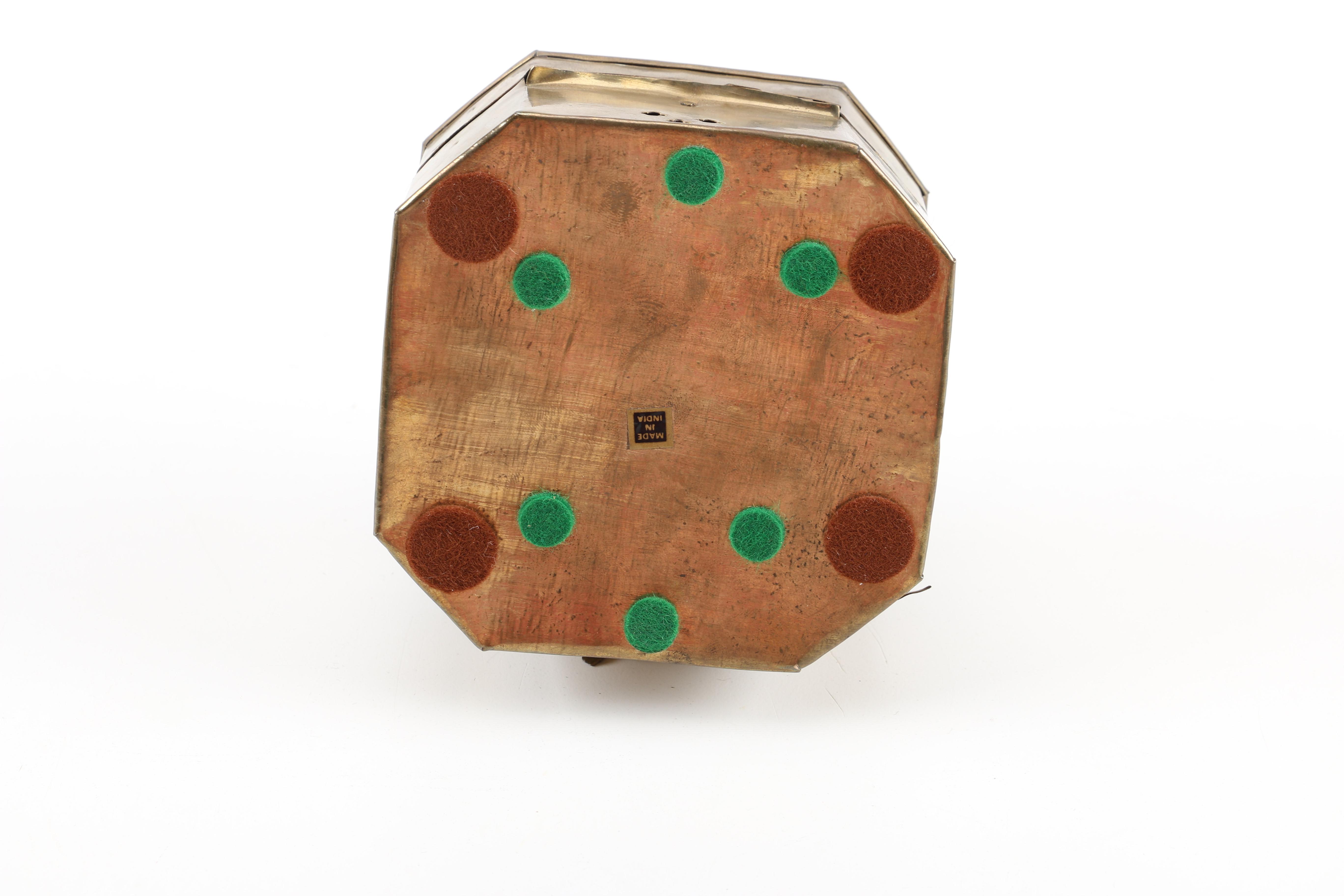 Brass Toned Decor including Haegar Pottery Vase