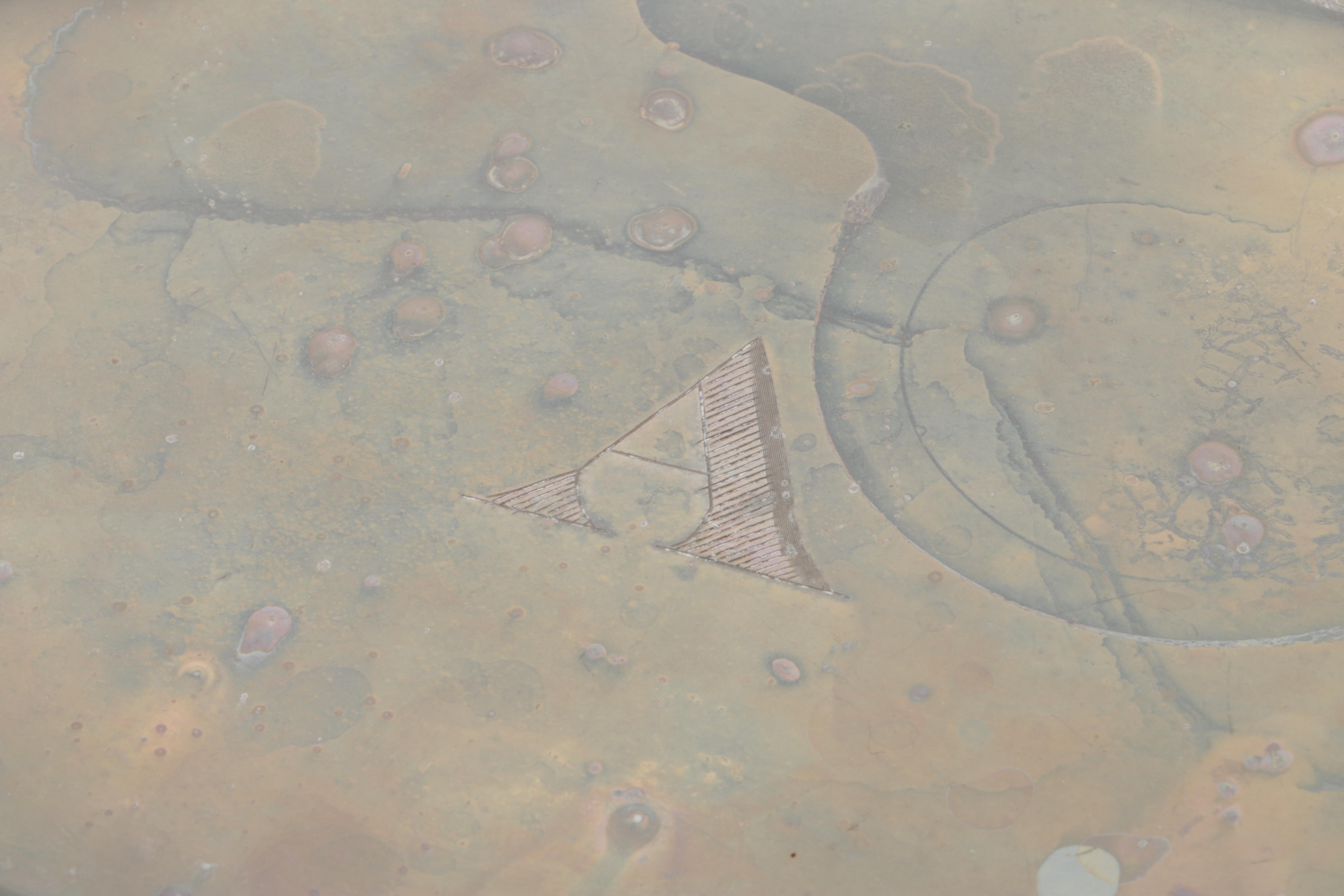 Monogrammed "A" Metal Dish