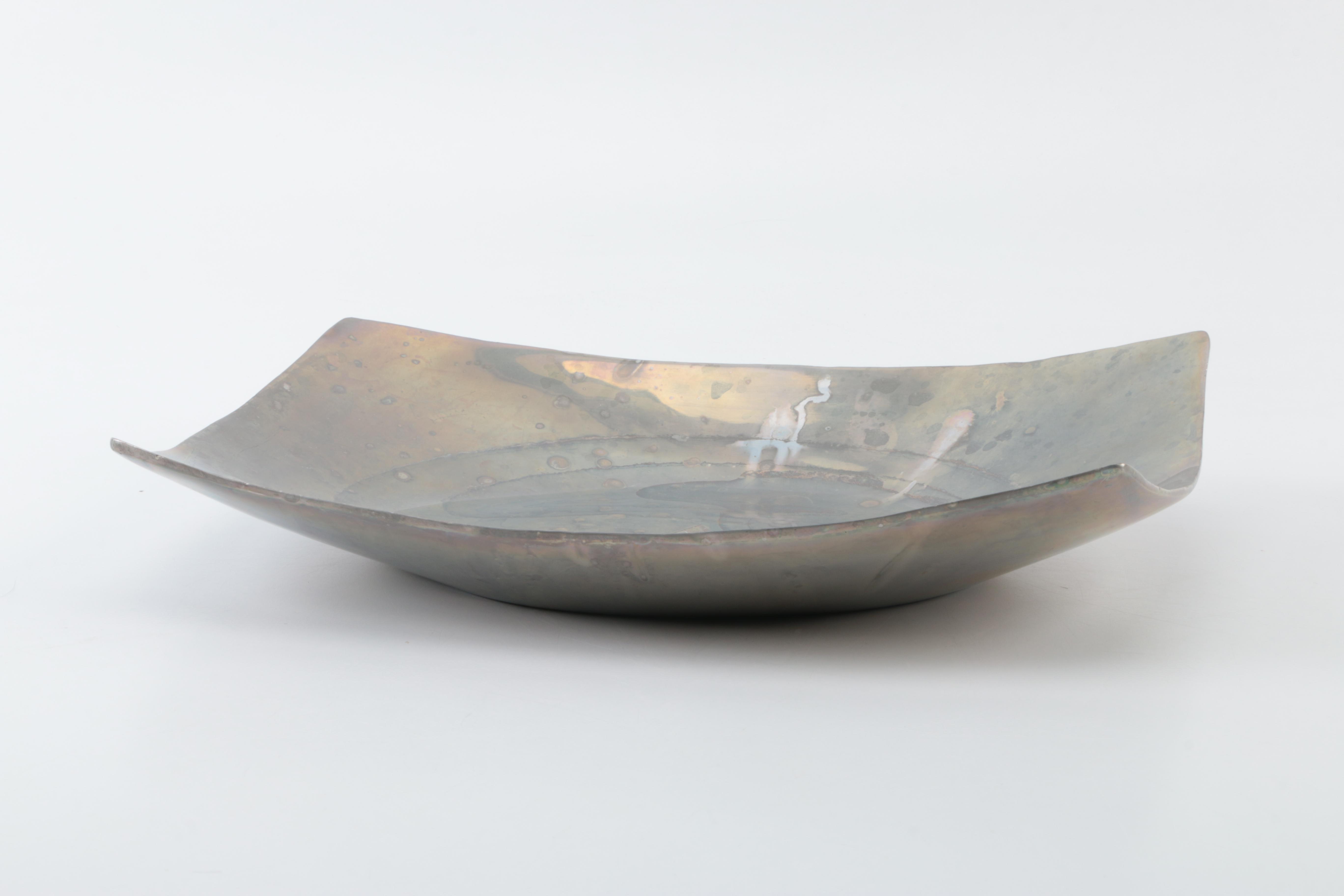 Monogrammed "A" Metal Dish