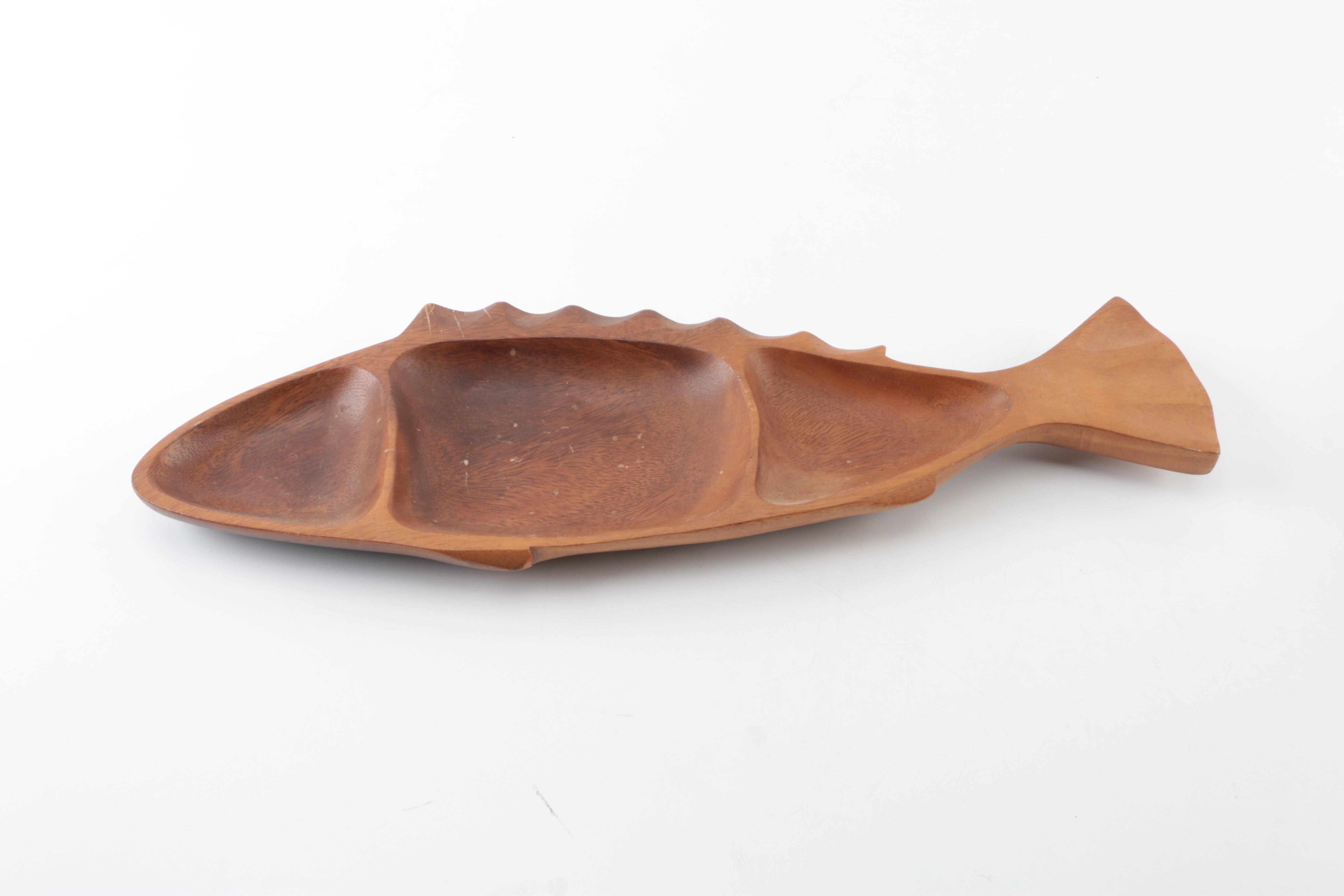 Wooden Table and Serving Ware