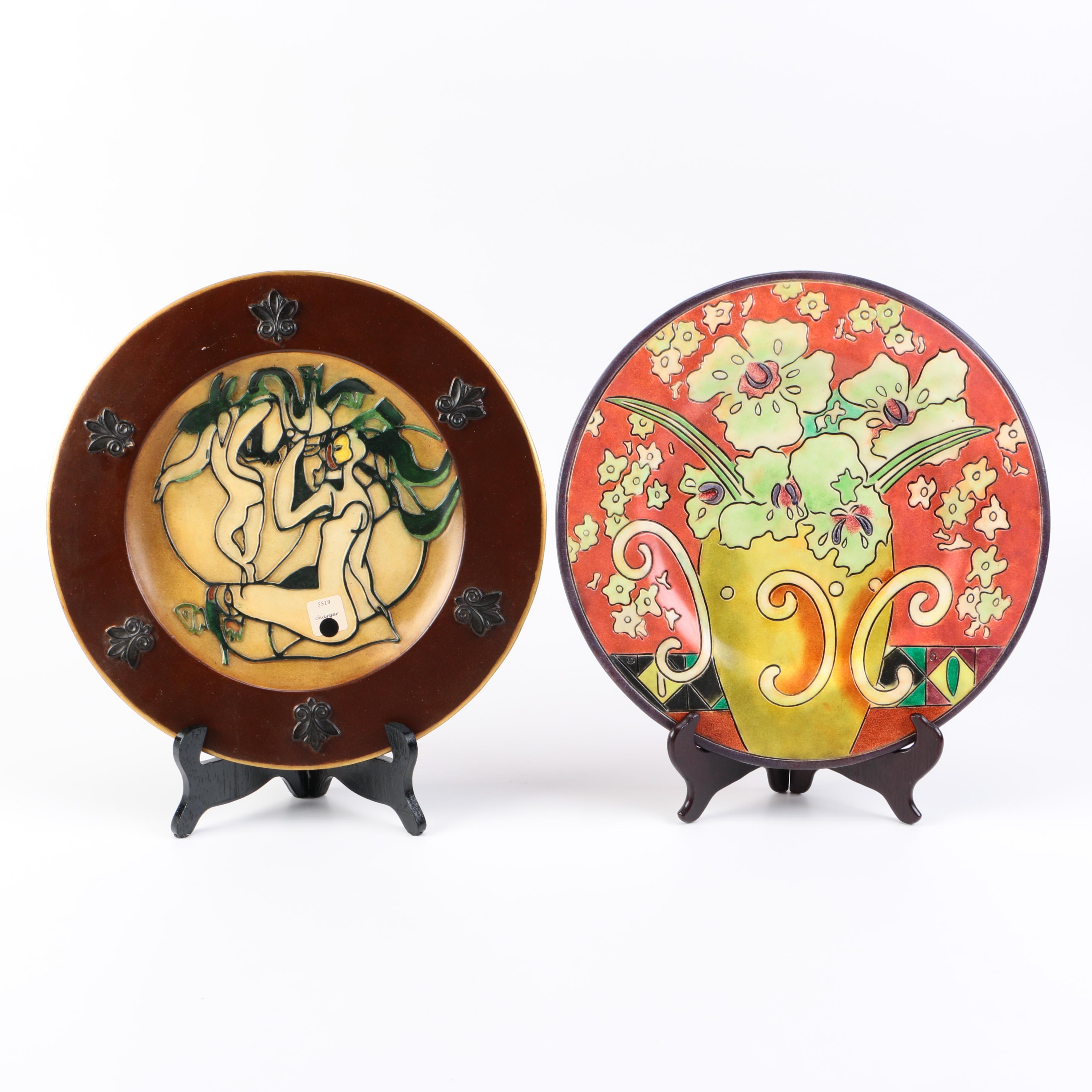 Decorative Ceramic Plates with Stands