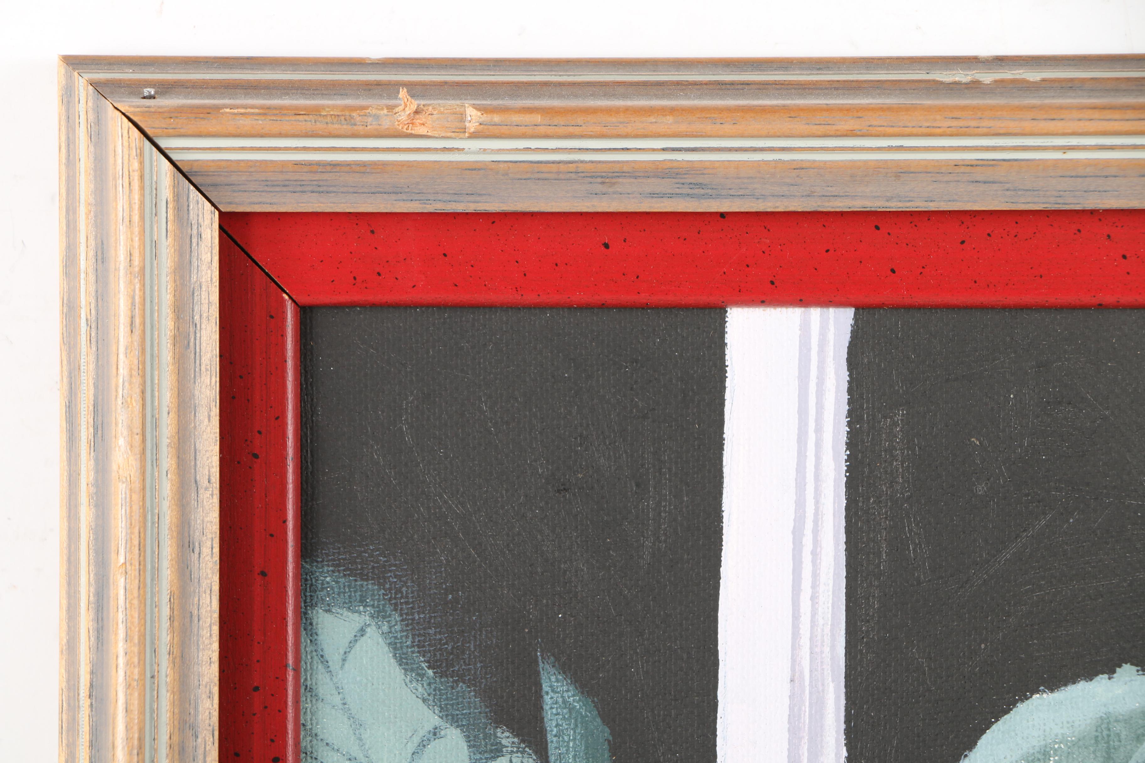 Oil Painting on Canvas of a Miniature Schnauzer