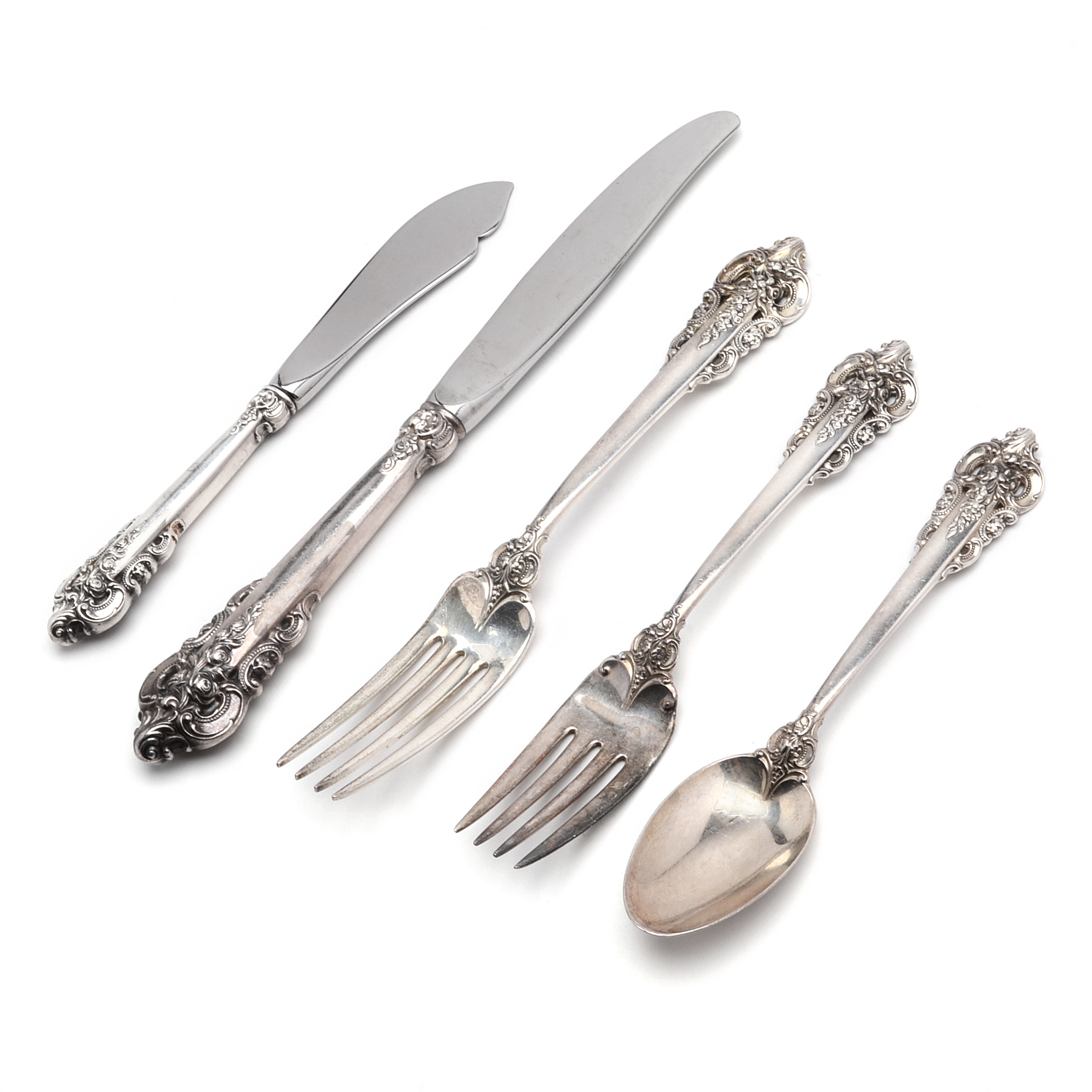 Twenty-Five Pieces of Wallace "Grande Baroque" Sterling Silver Flatware