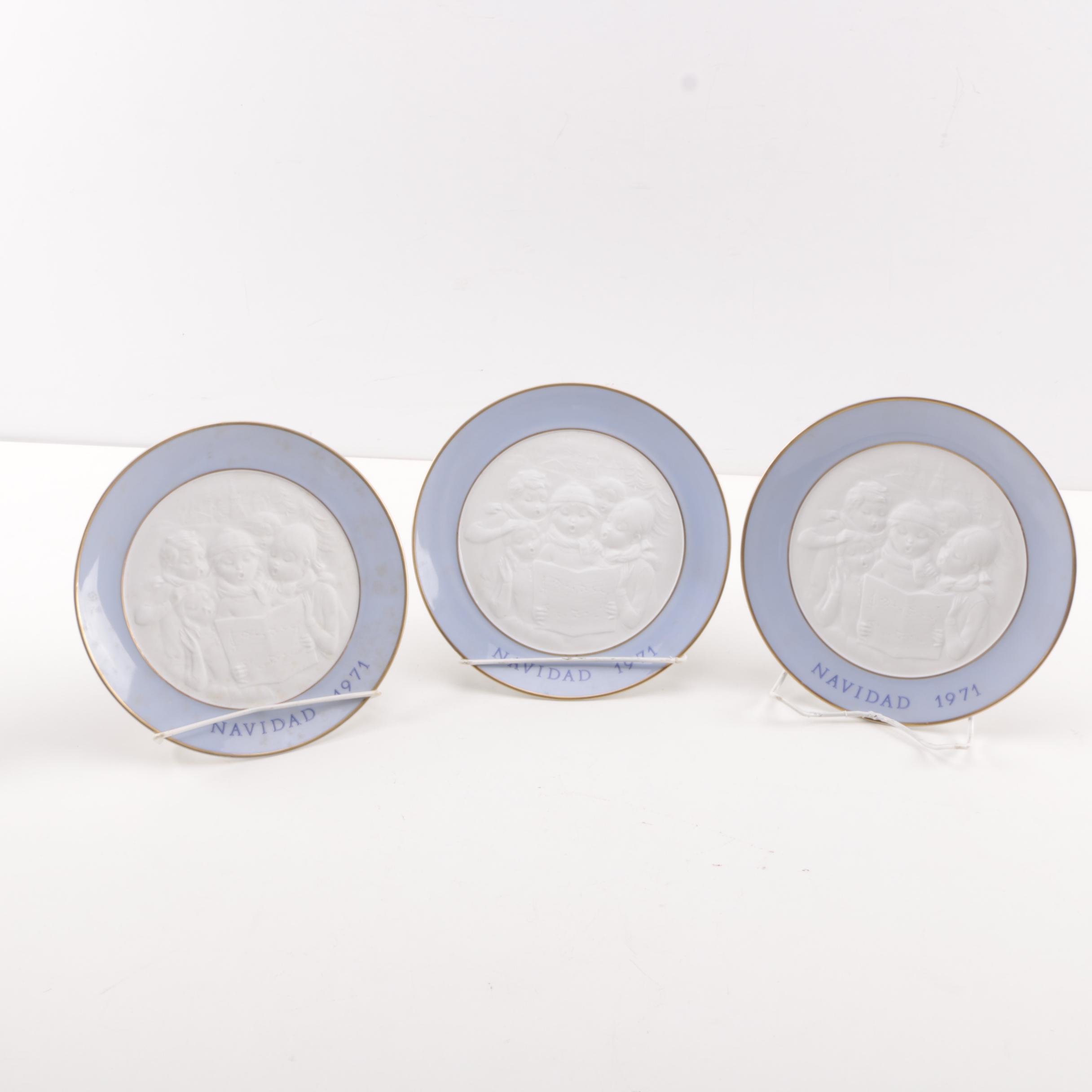 Group of 1971 Lladró Christmas Christmas Plates