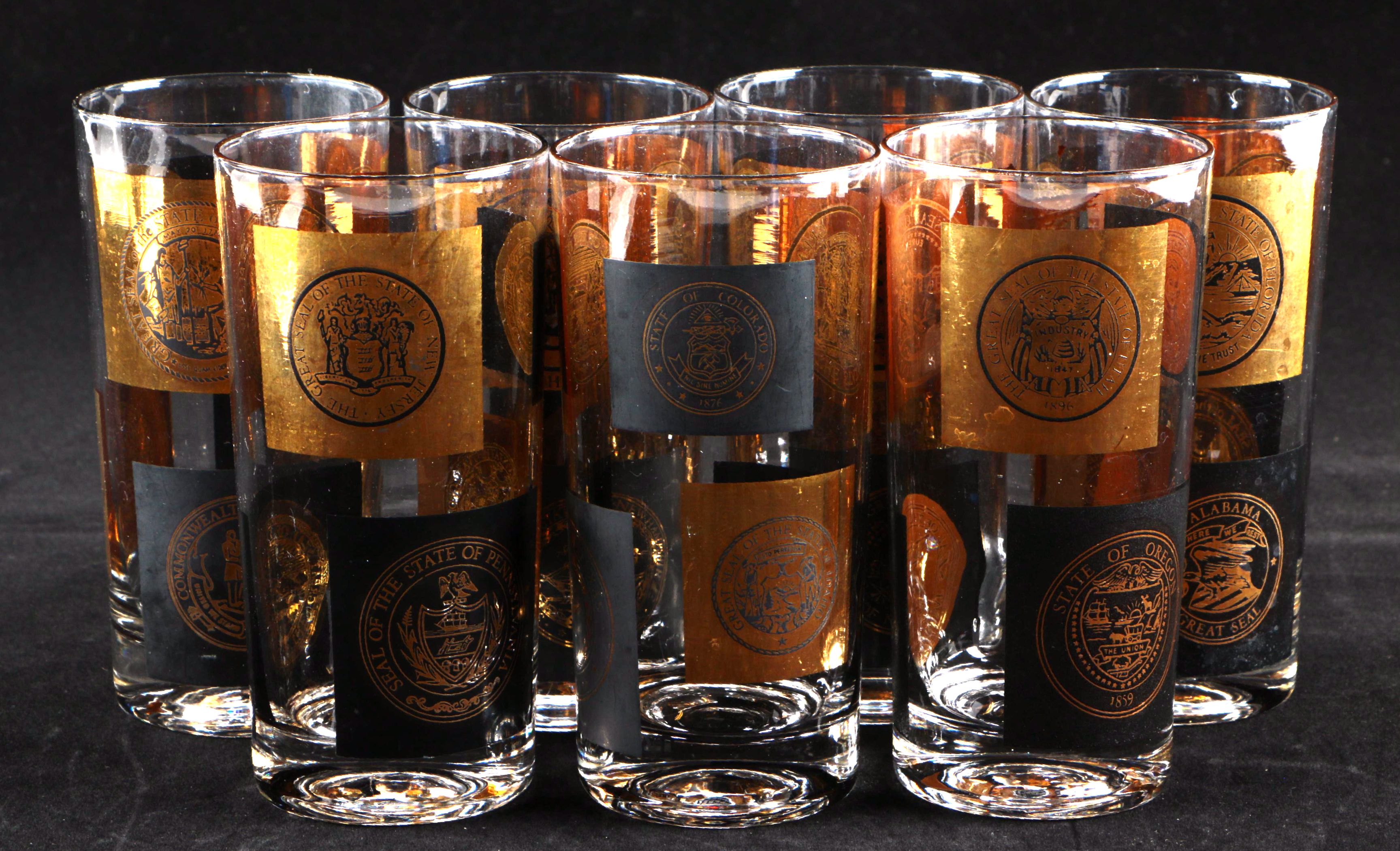 Seven State Seal Glasses