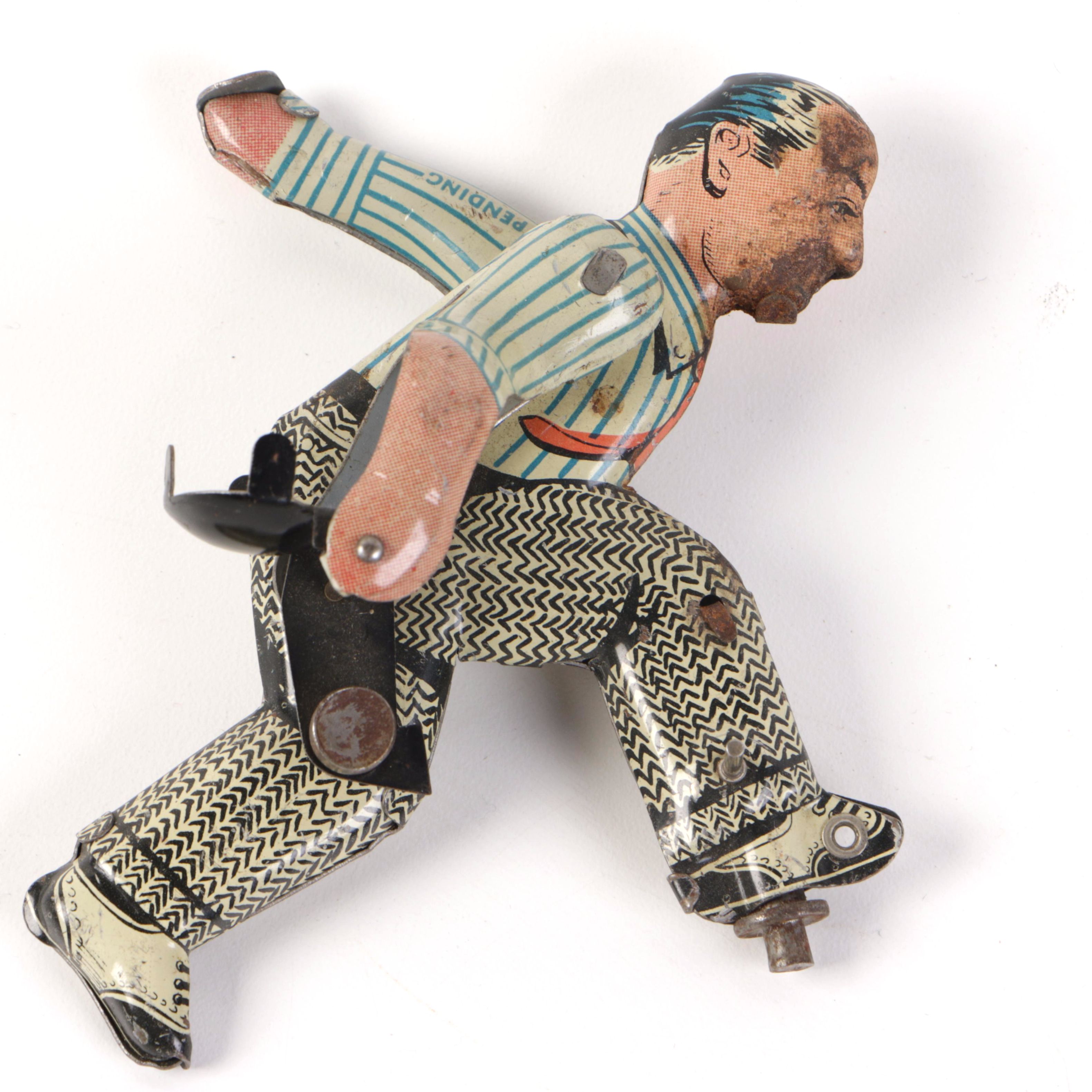 Vintage Tin Bowling Man