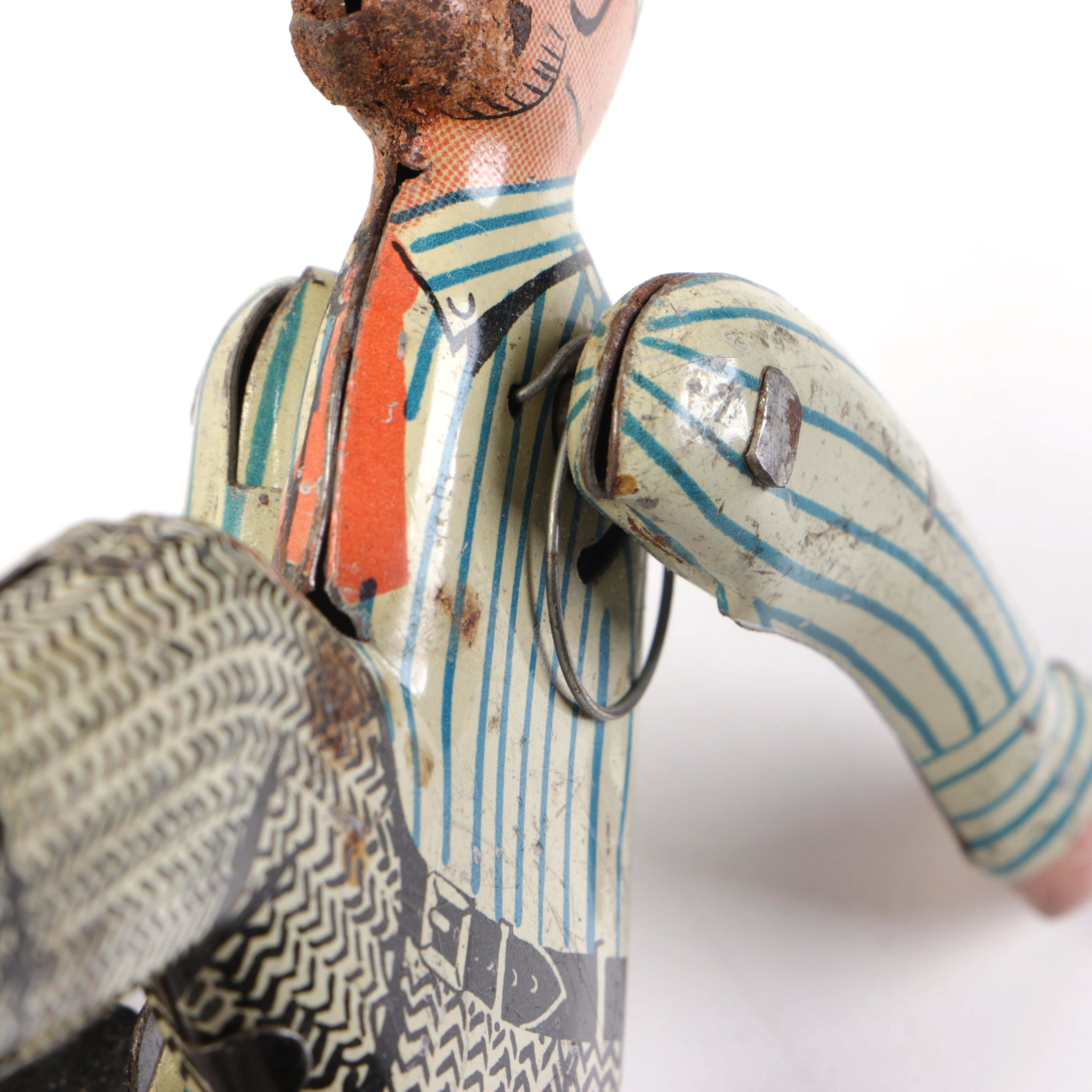 Vintage Tin Bowling Man