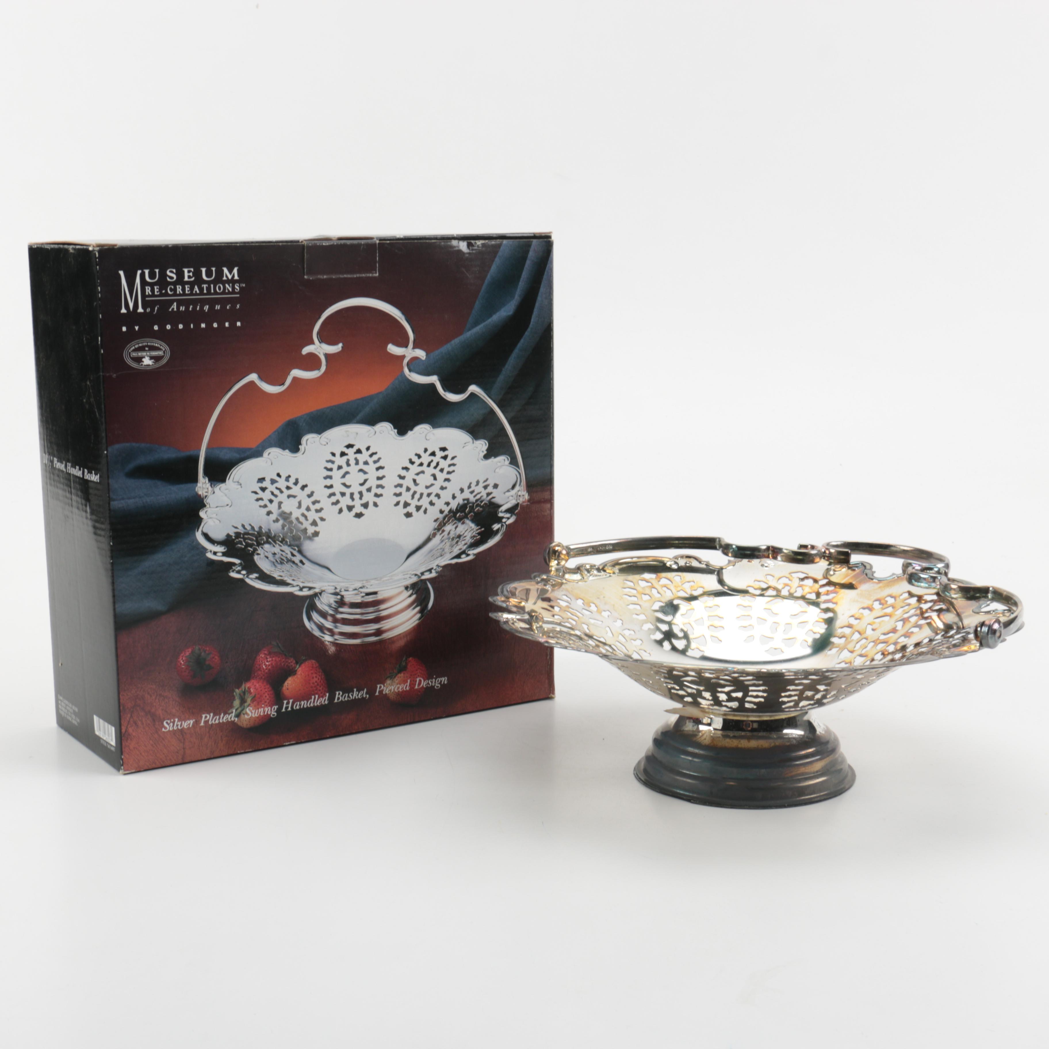 Godinger Silver Plate Swing Handled Basket