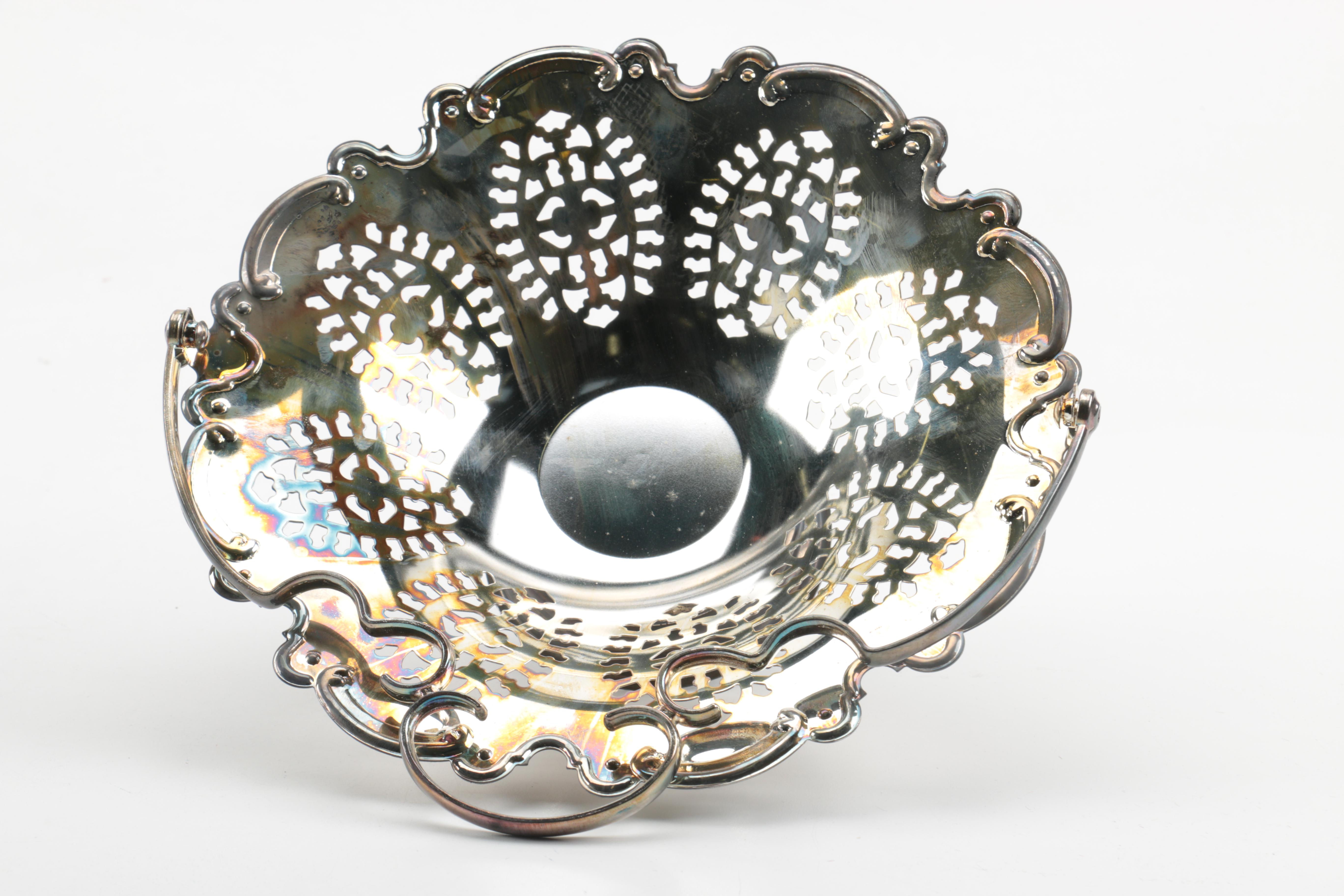 Godinger Silver Plate Swing Handled Basket