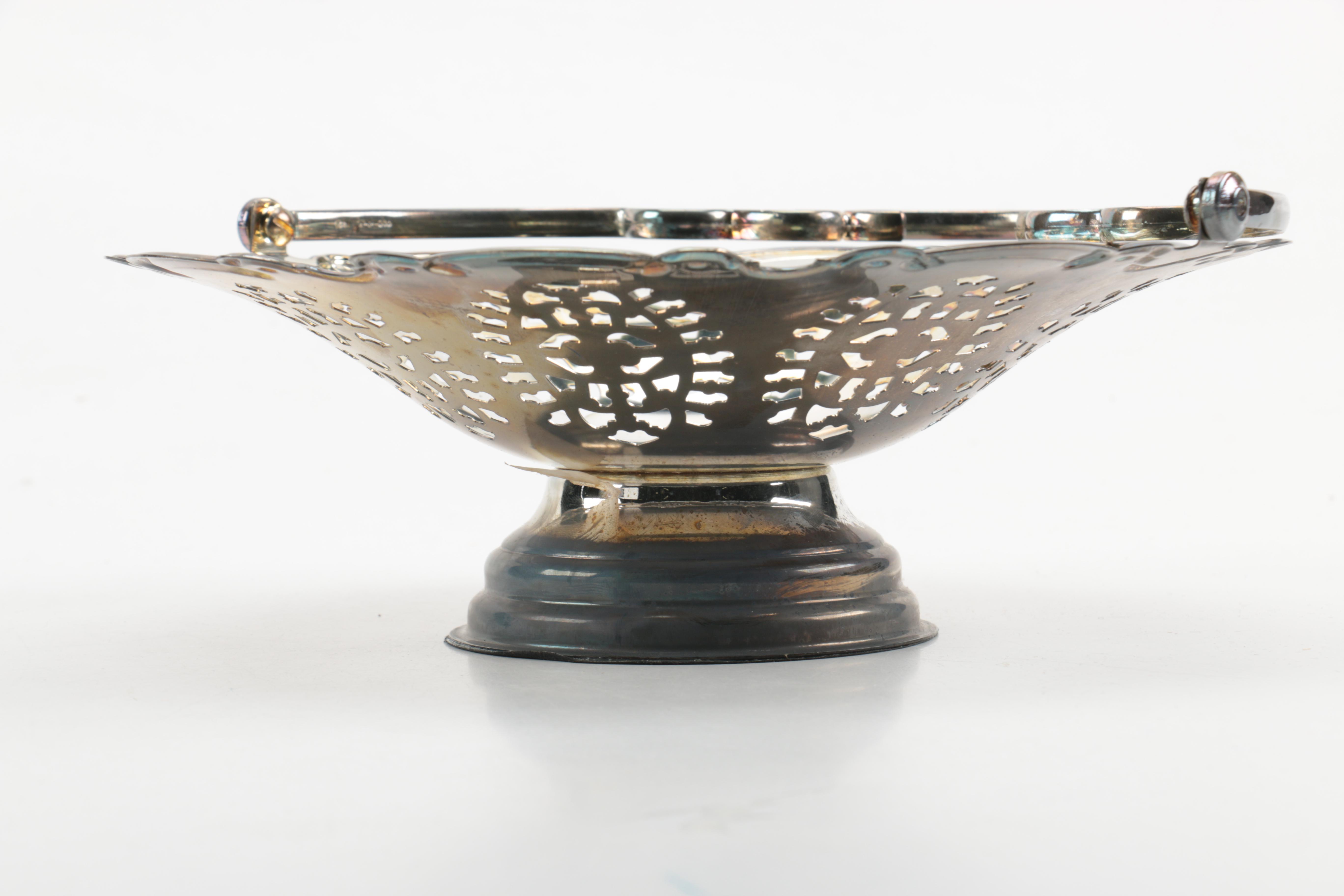 Godinger Silver Plate Swing Handled Basket