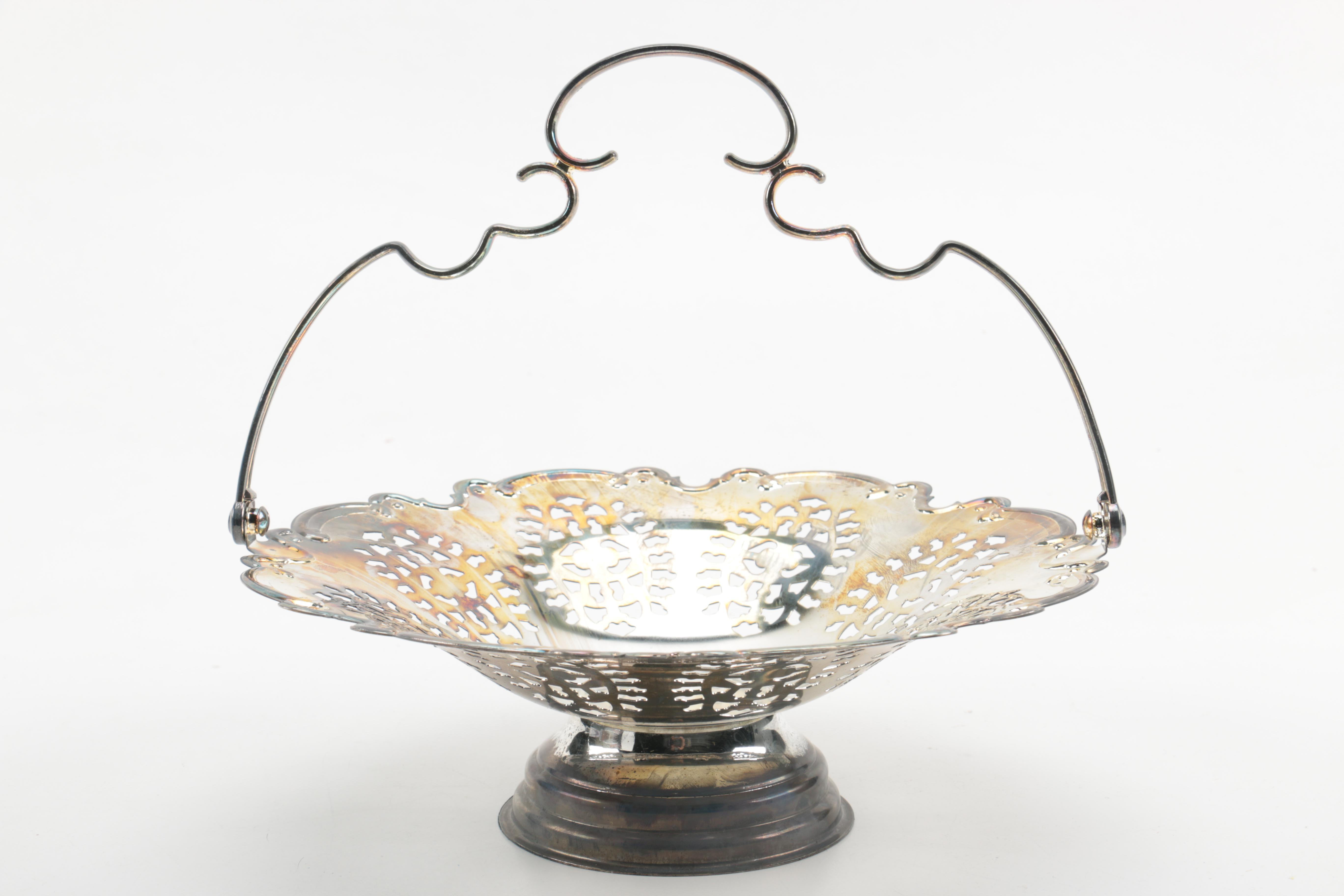 Godinger Silver Plate Swing Handled Basket