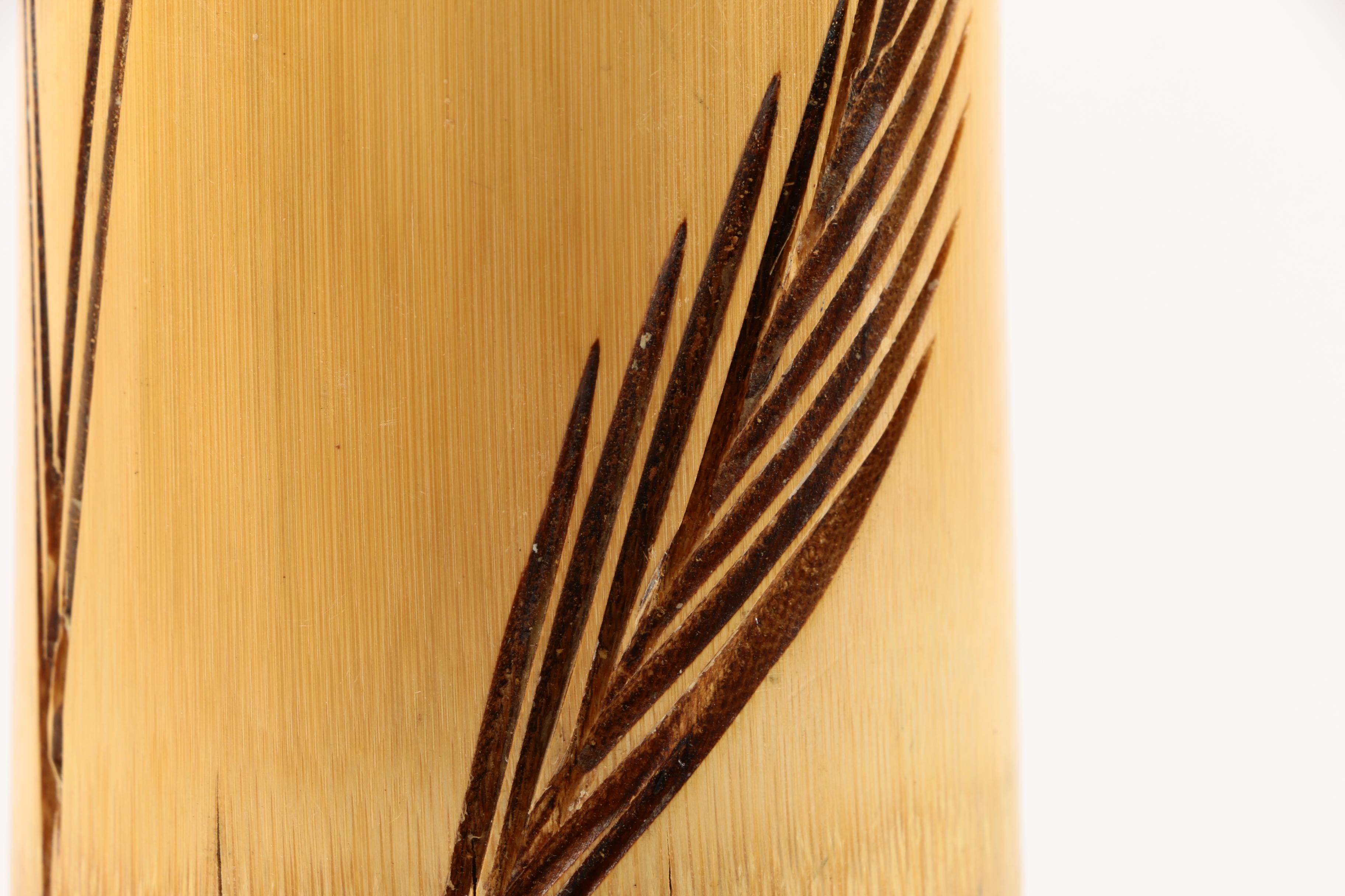 Decorative Cylindrical Wood Tiki Cups