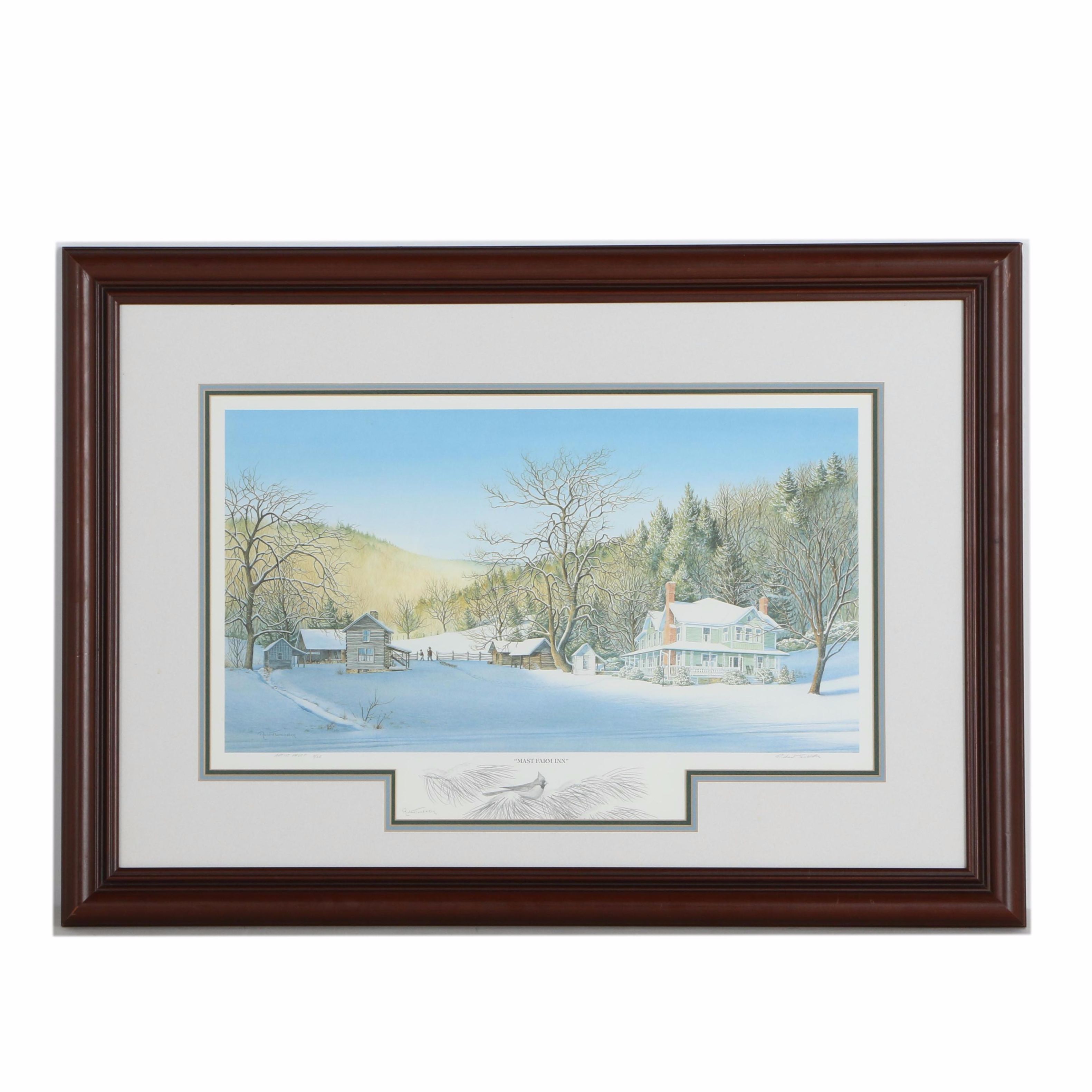 Richard Tumbleston Artist's Proof Offset Lithograph "Mast Farm Inn"