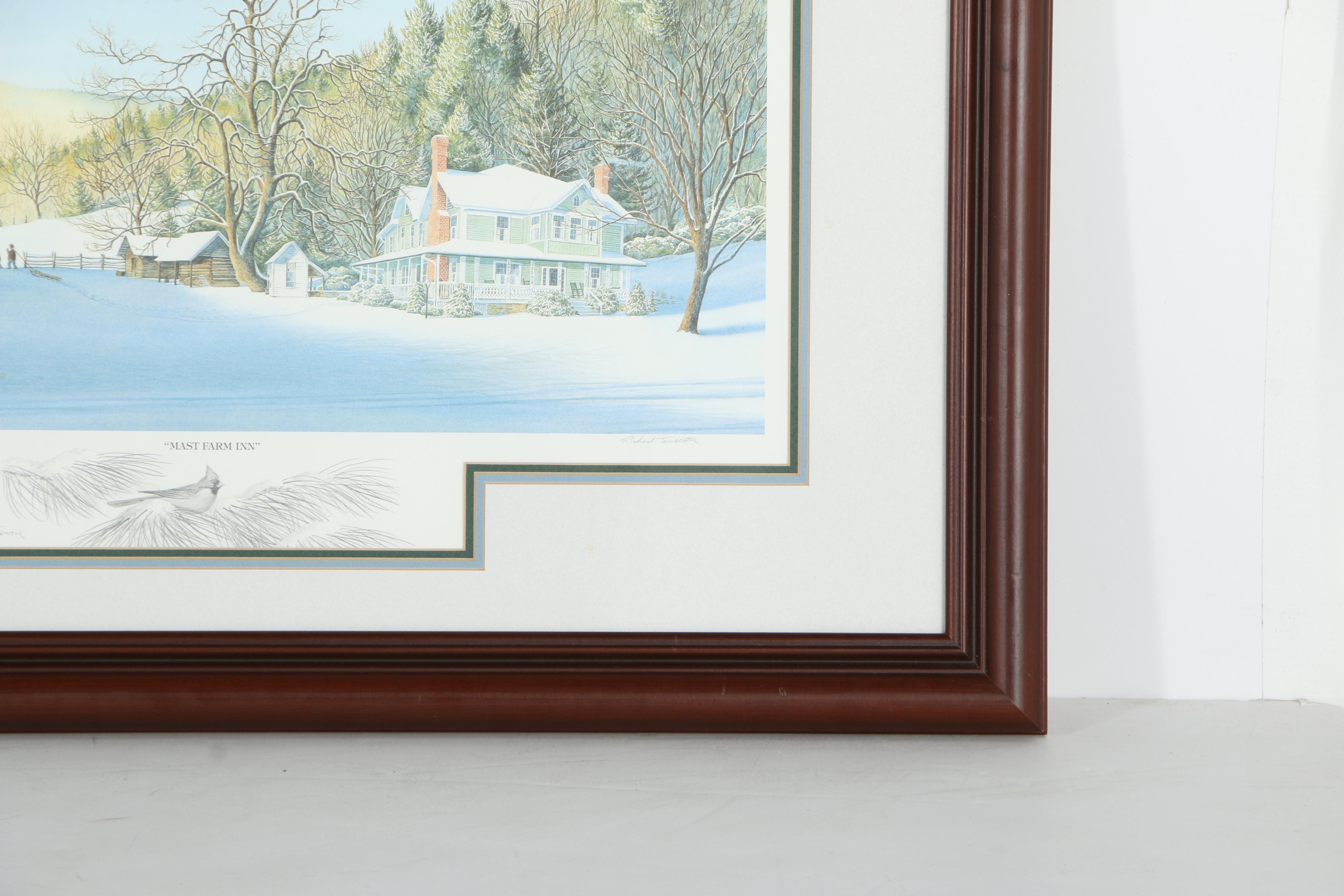 Richard Tumbleston Artist's Proof Offset Lithograph "Mast Farm Inn"