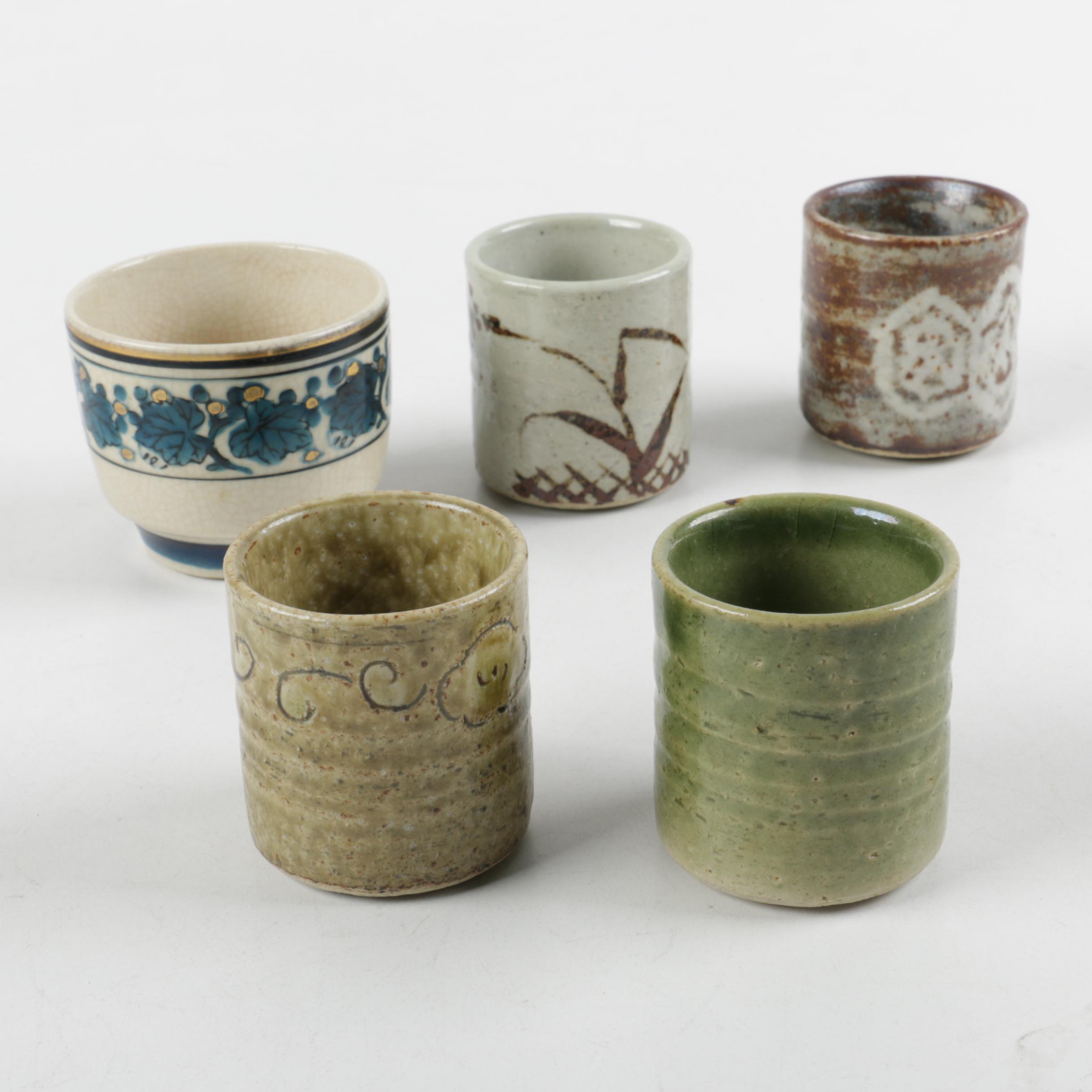 Collection of Five Ceramic Cups