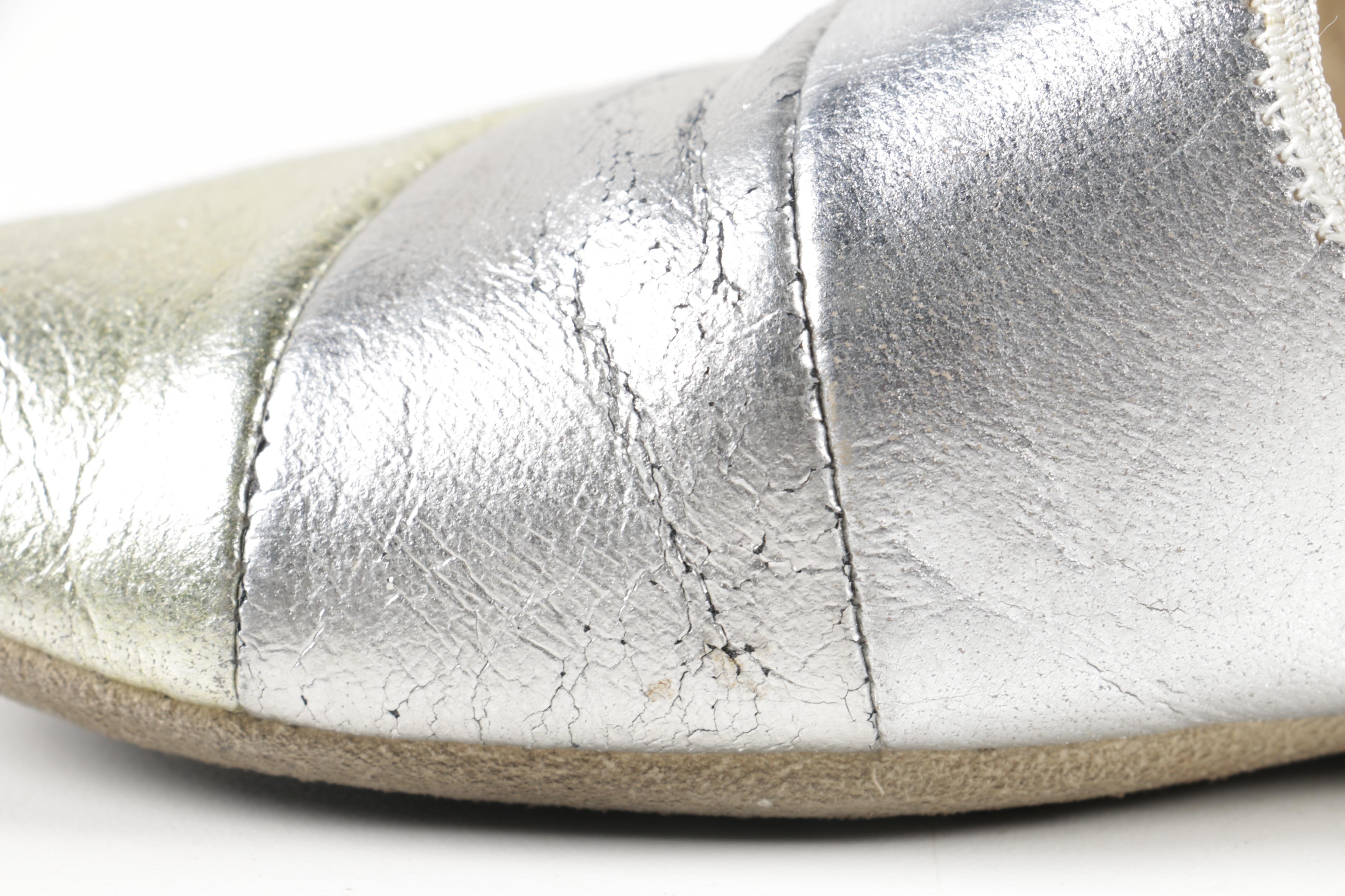 Two Tone Metallic Slippers by Daniel Green