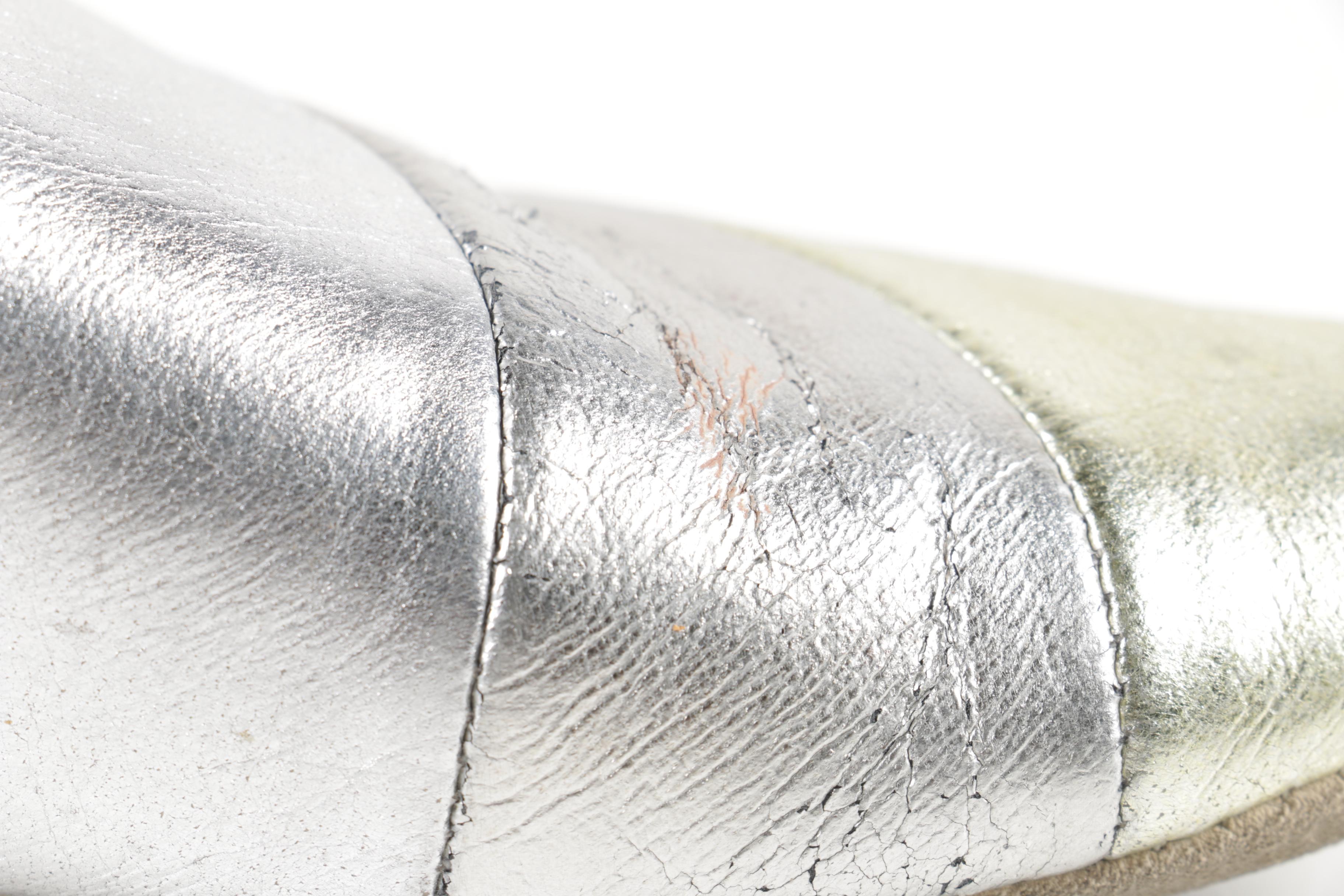 Two Tone Metallic Slippers by Daniel Green