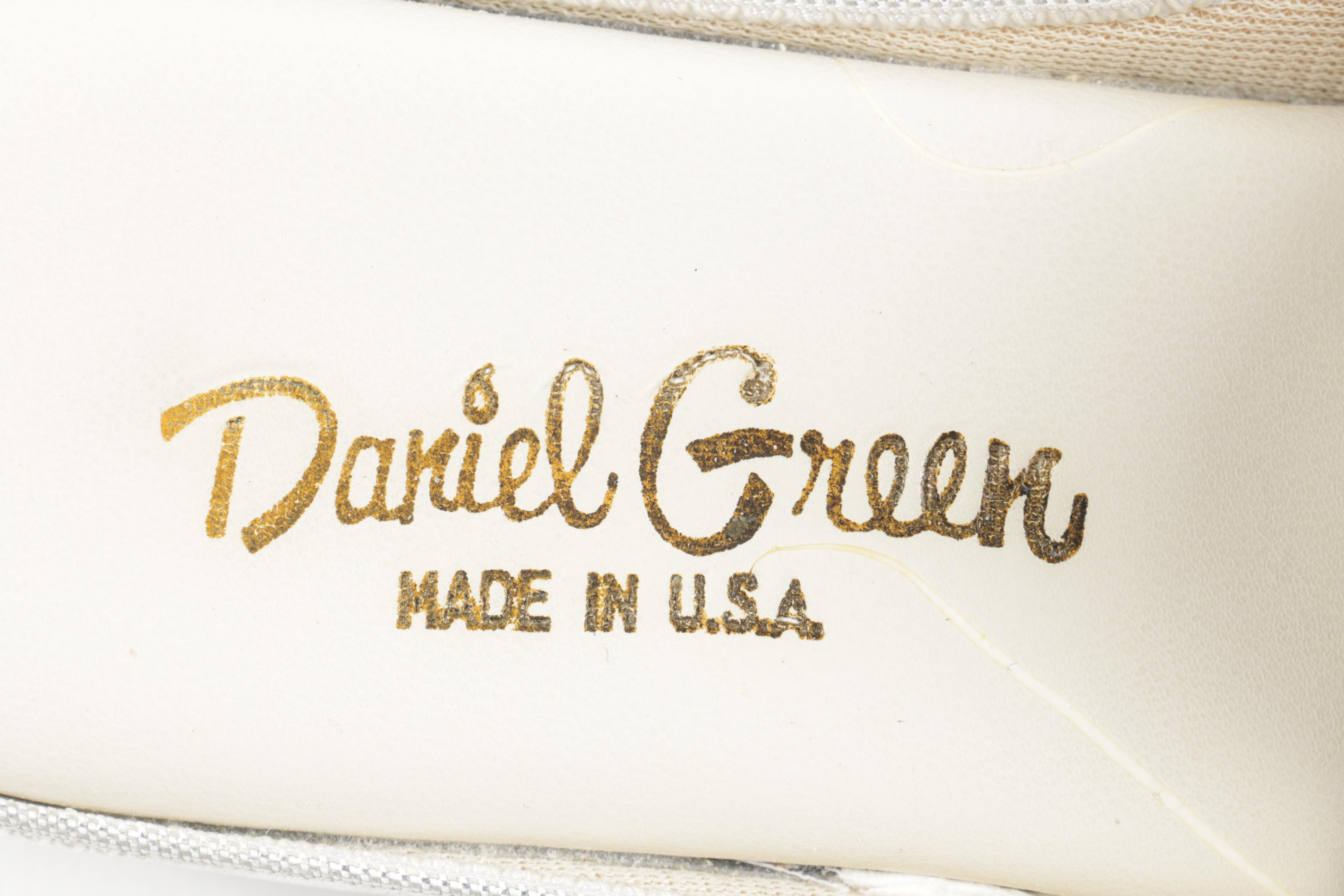 Two Tone Metallic Slippers by Daniel Green