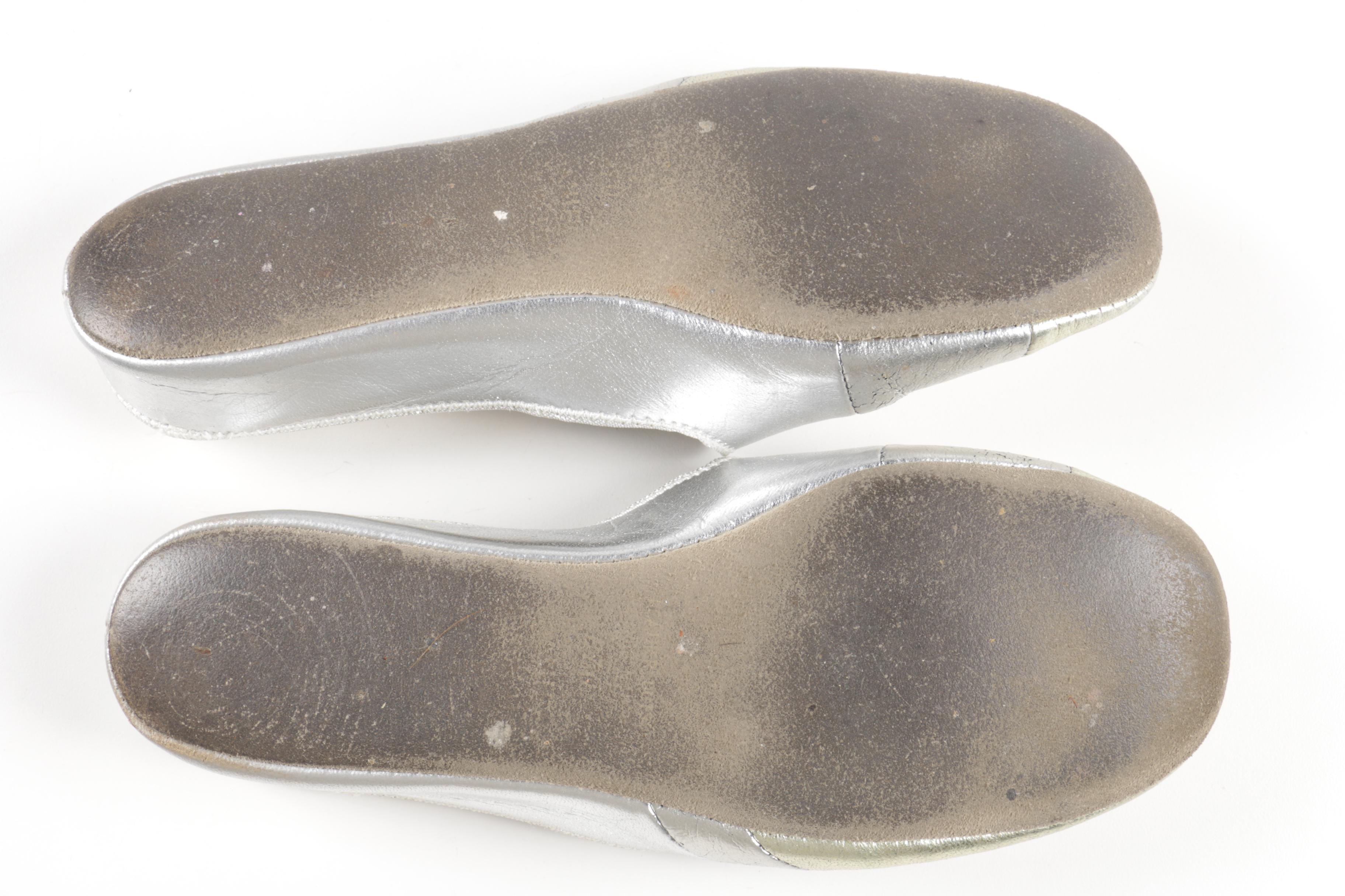 Two Tone Metallic Slippers by Daniel Green