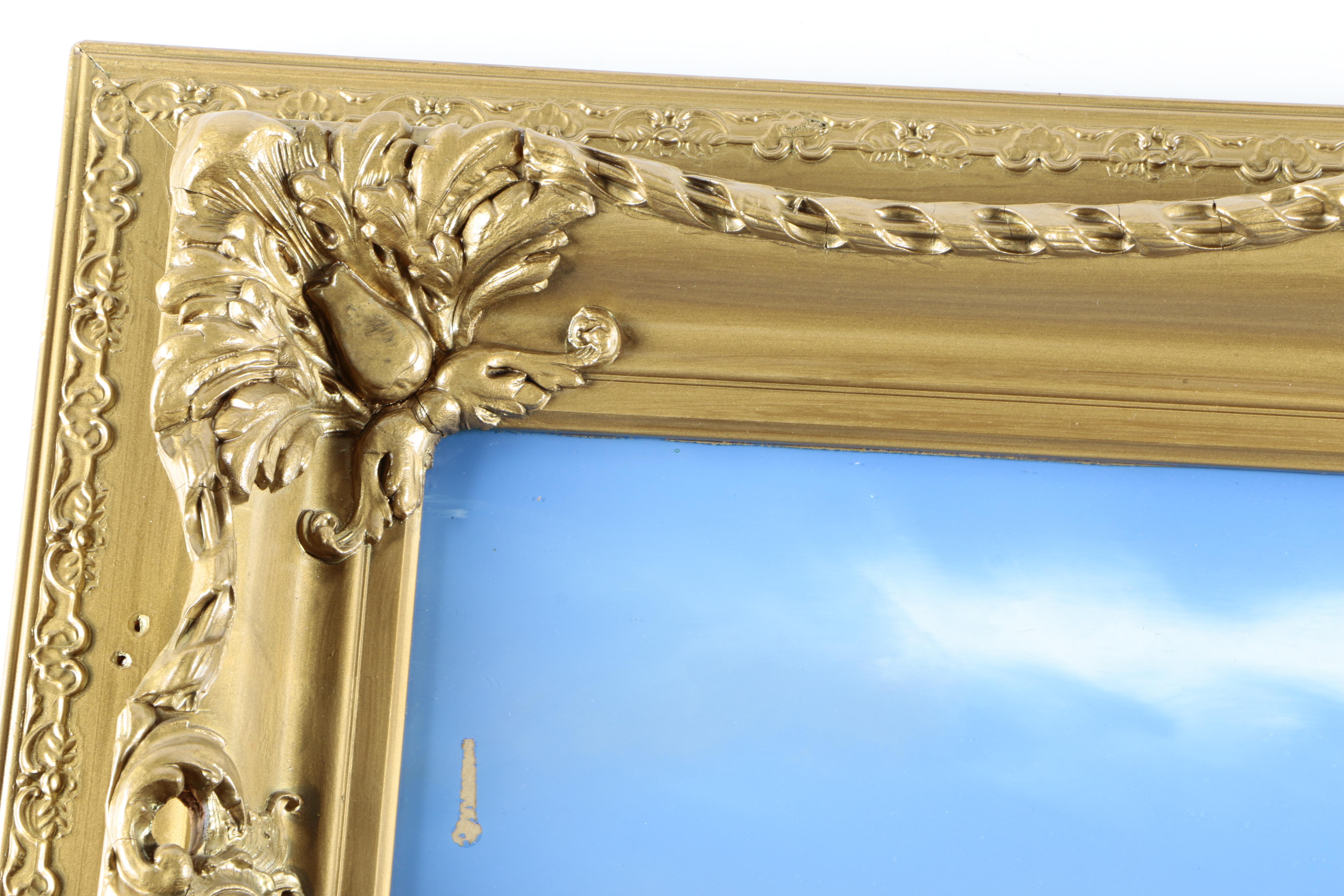 Trio of Reverse Oil Paintings on Glass