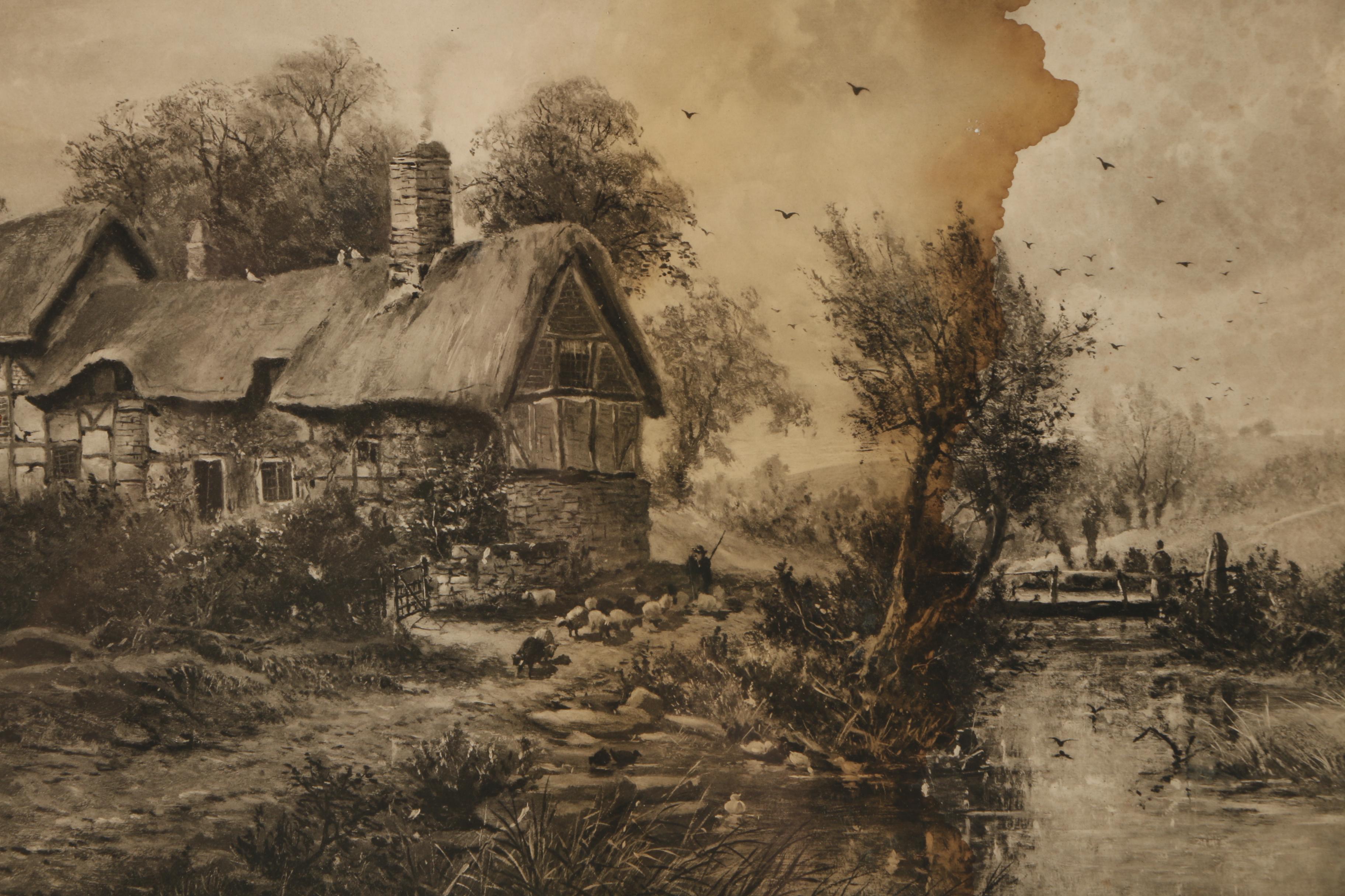 Lithograph of  "Anne Hathaway's Cottage"
