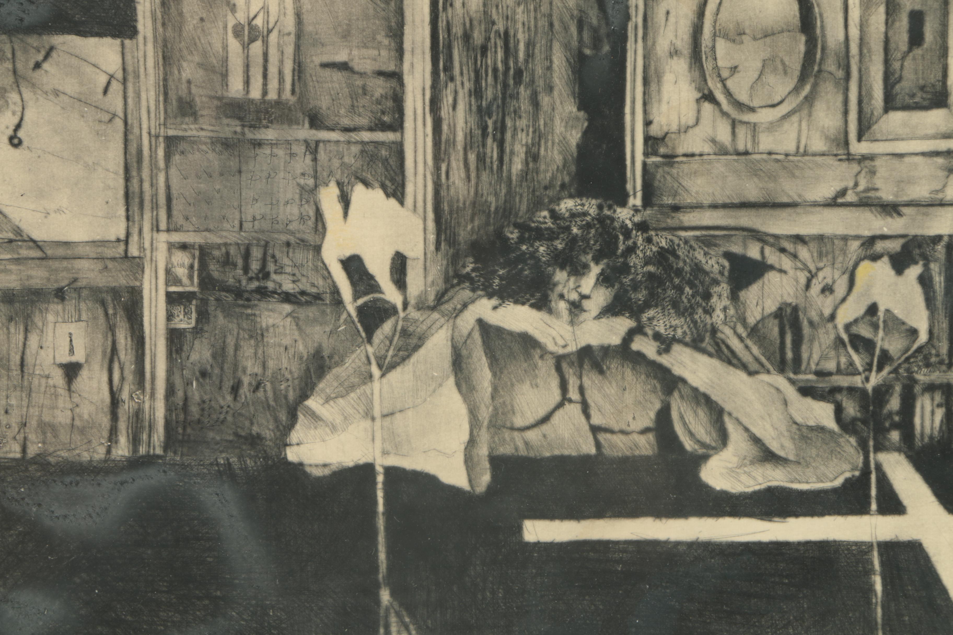 Stefanie Jackson Limited  Edition Drypoint Etching "Solitude"