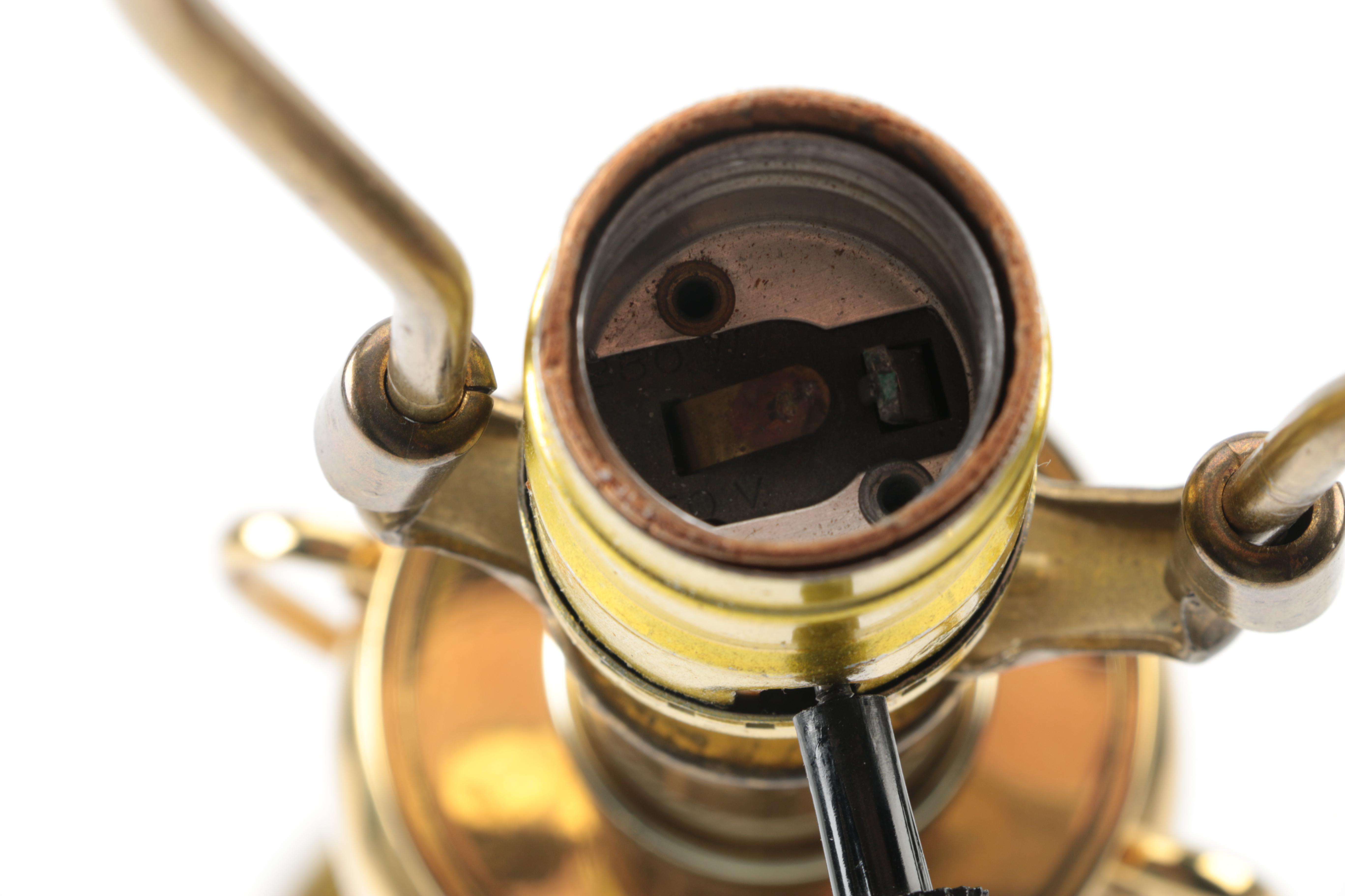 Amphora Shaped Gold Tone Floor Lamp