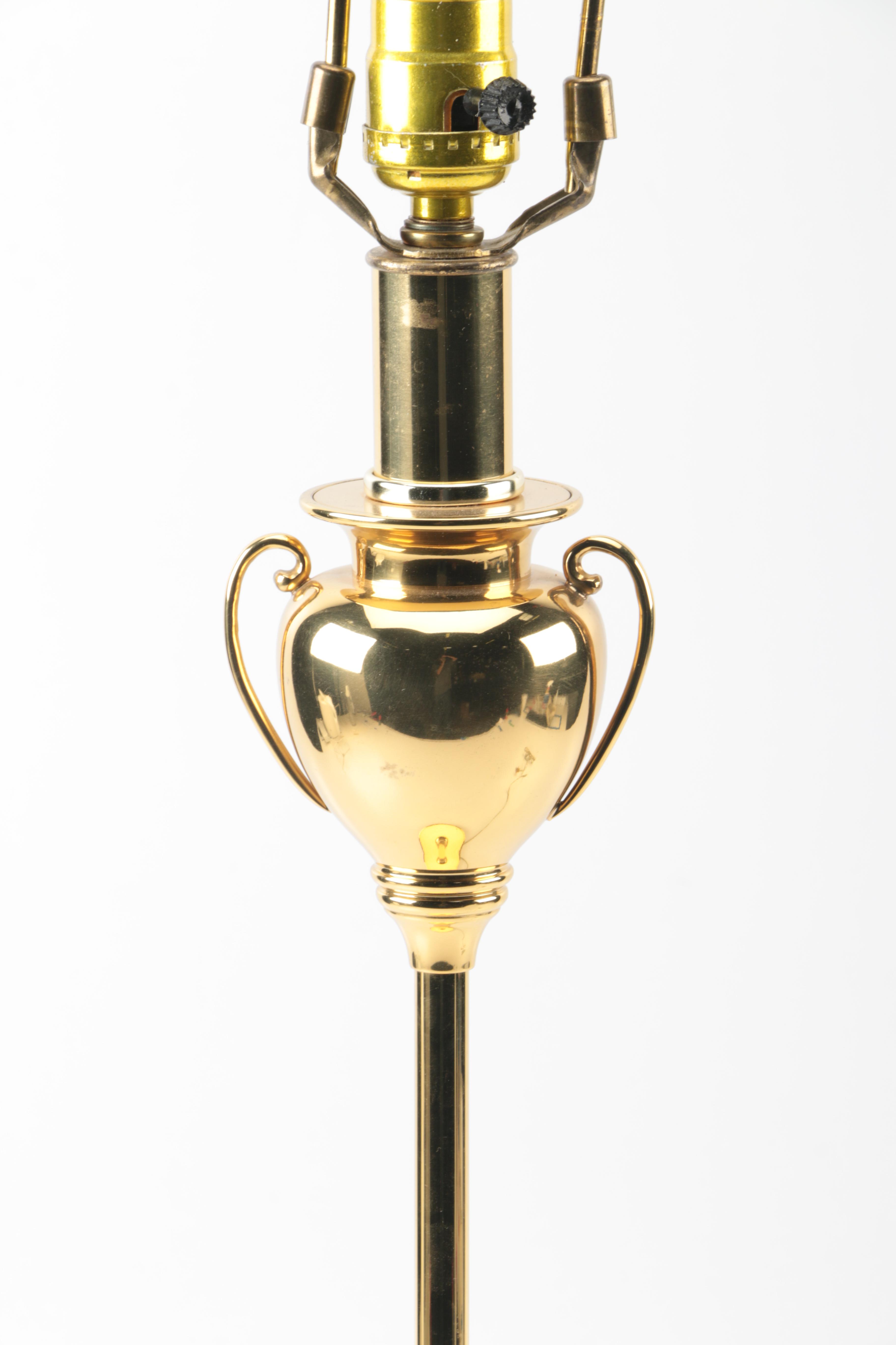 Amphora Shaped Gold Tone Floor Lamp