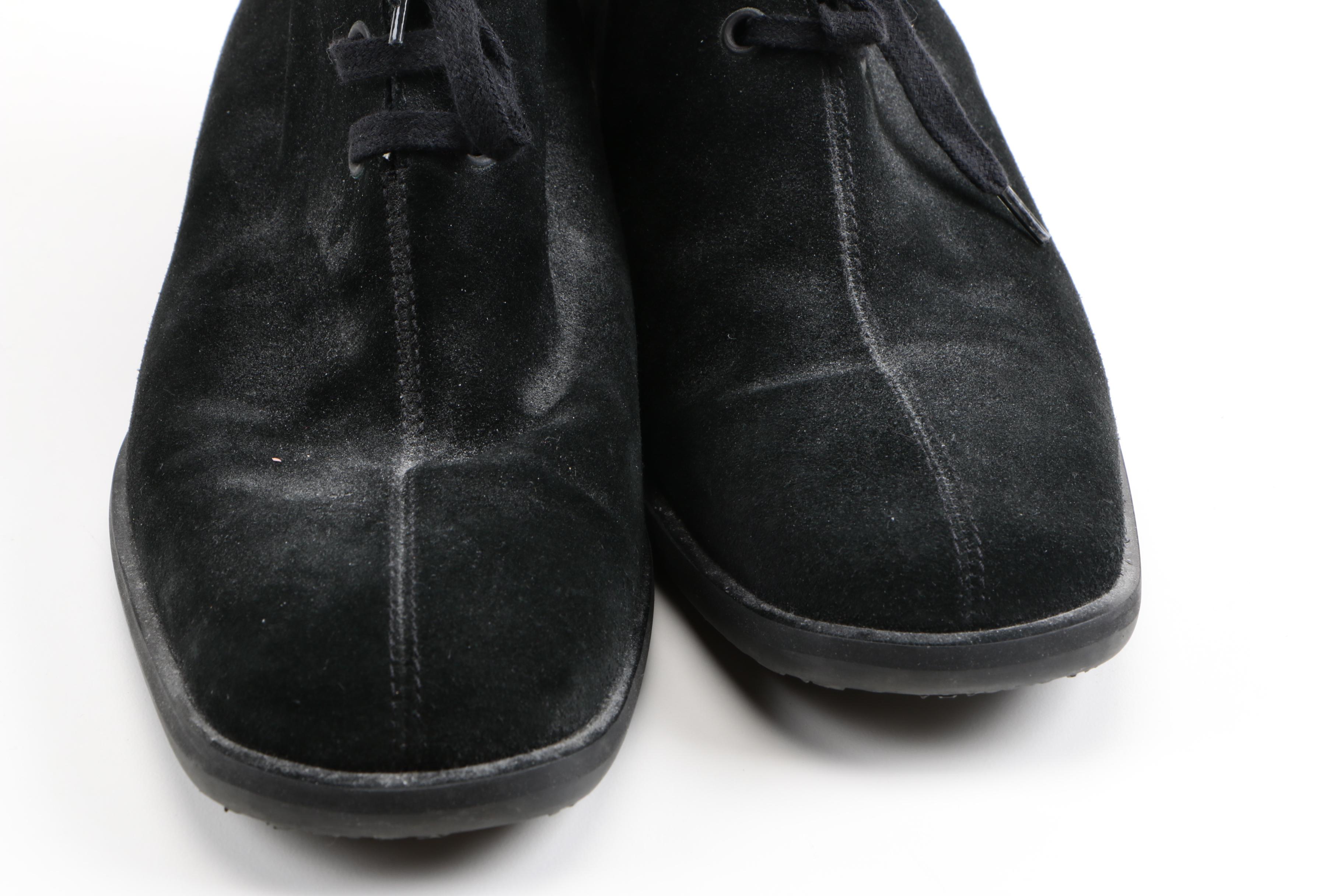 Bruno Magli Faux Shearling Ankle Boots and Tote Bag